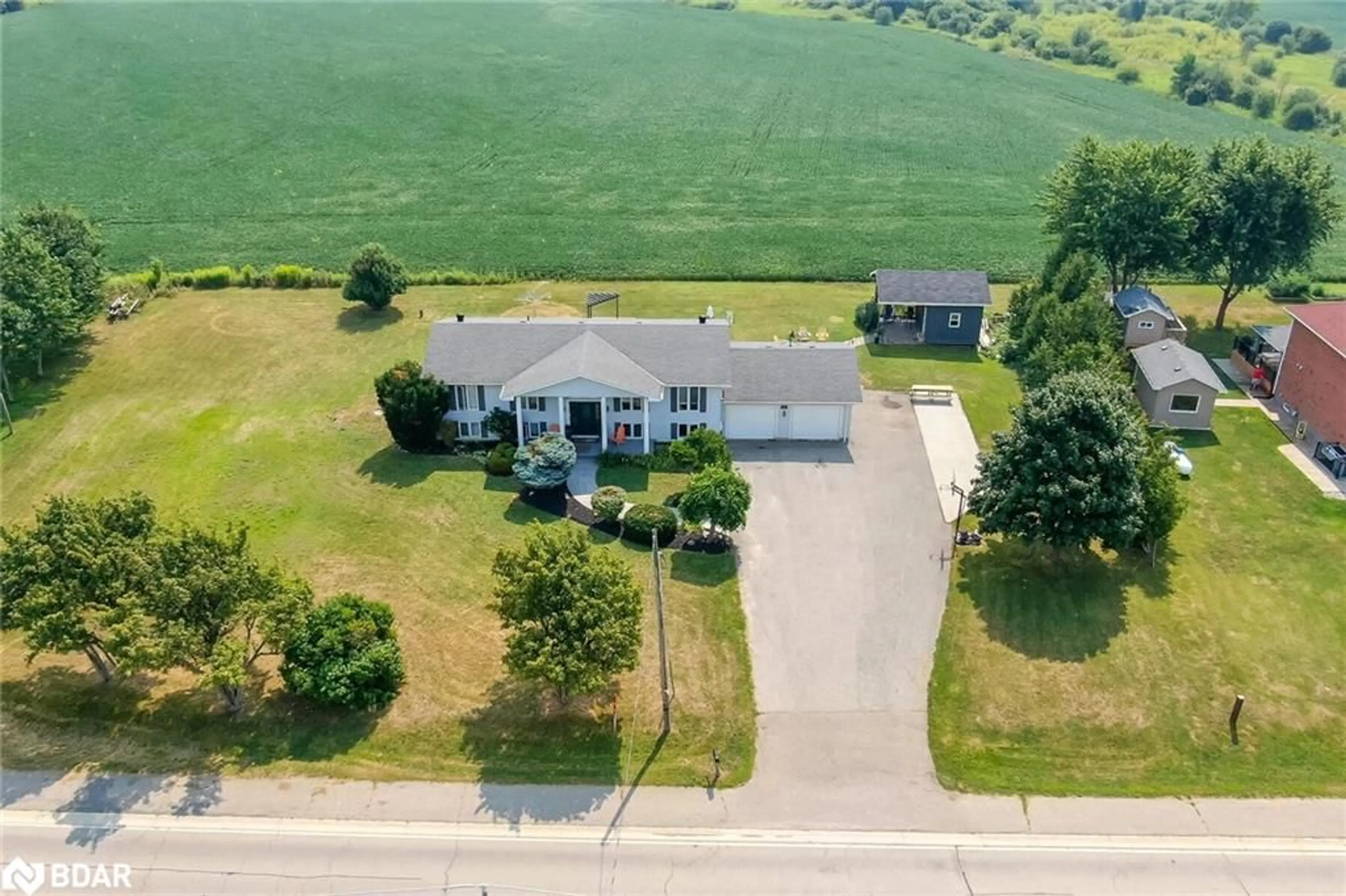 A pic from outside/outdoor area/front of a property/back of a property/a pic from drone, water/lake/river/ocean view for 13318 Tenth Side Road, Georgetown Ontario L7G 4S5