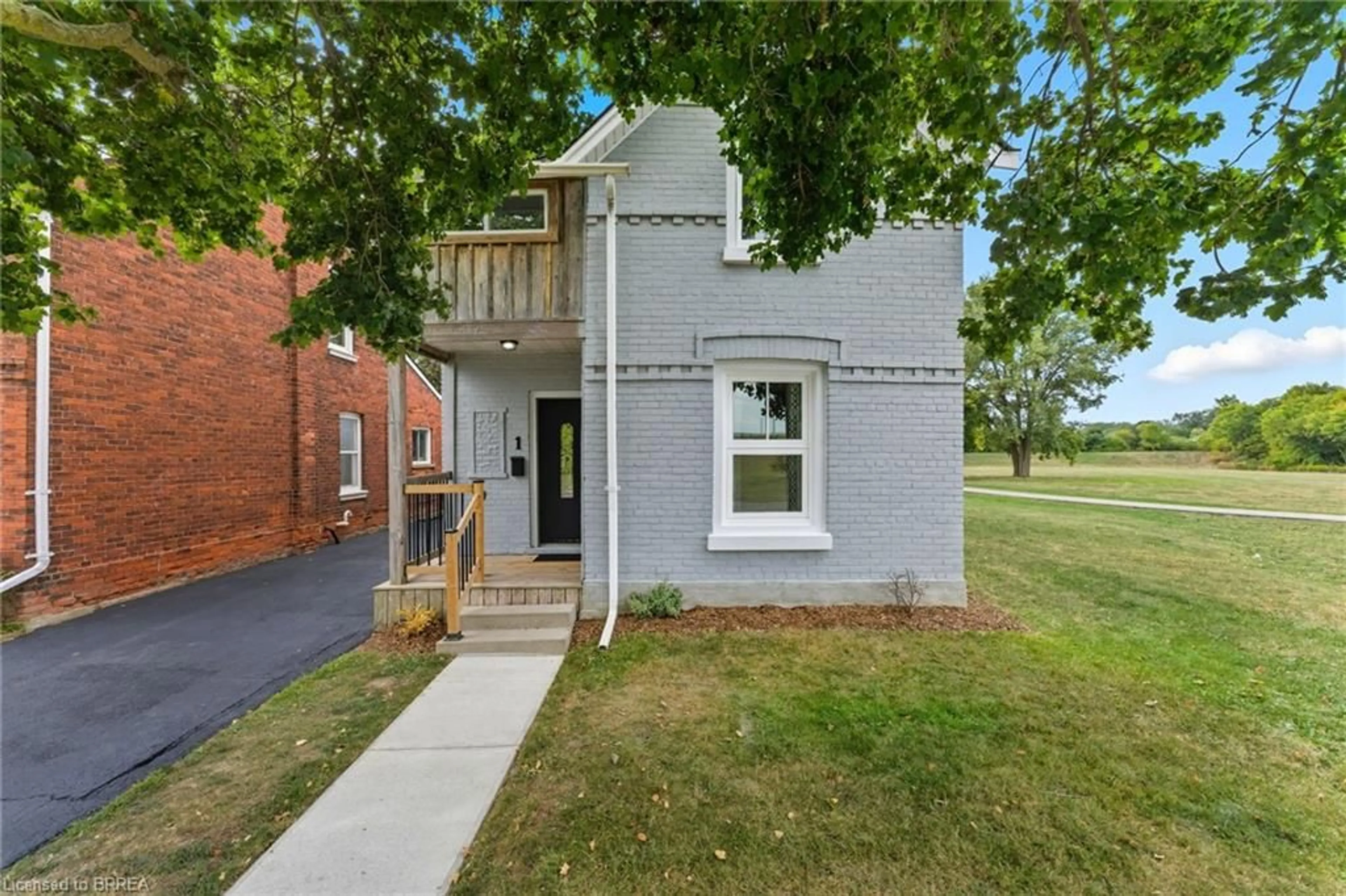 Home with brick exterior material, street for 1 Ontario St, Brantford Ontario N3S 2B7