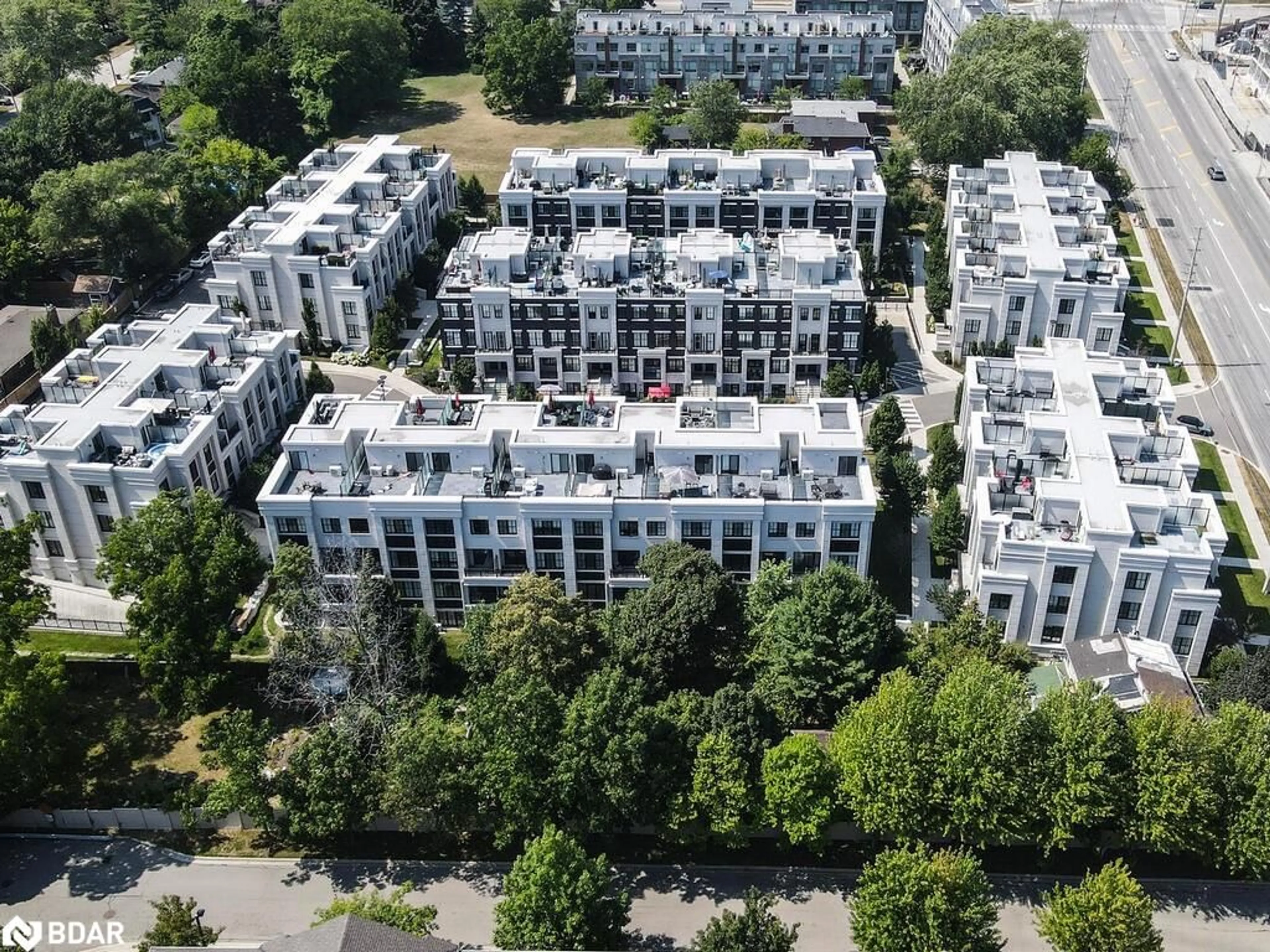 A pic from outside/outdoor area/front of a property/back of a property/a pic from drone, city buildings view from balcony for 652 Cricklewood Dr #212, Mississauga Ontario L5G 0B9