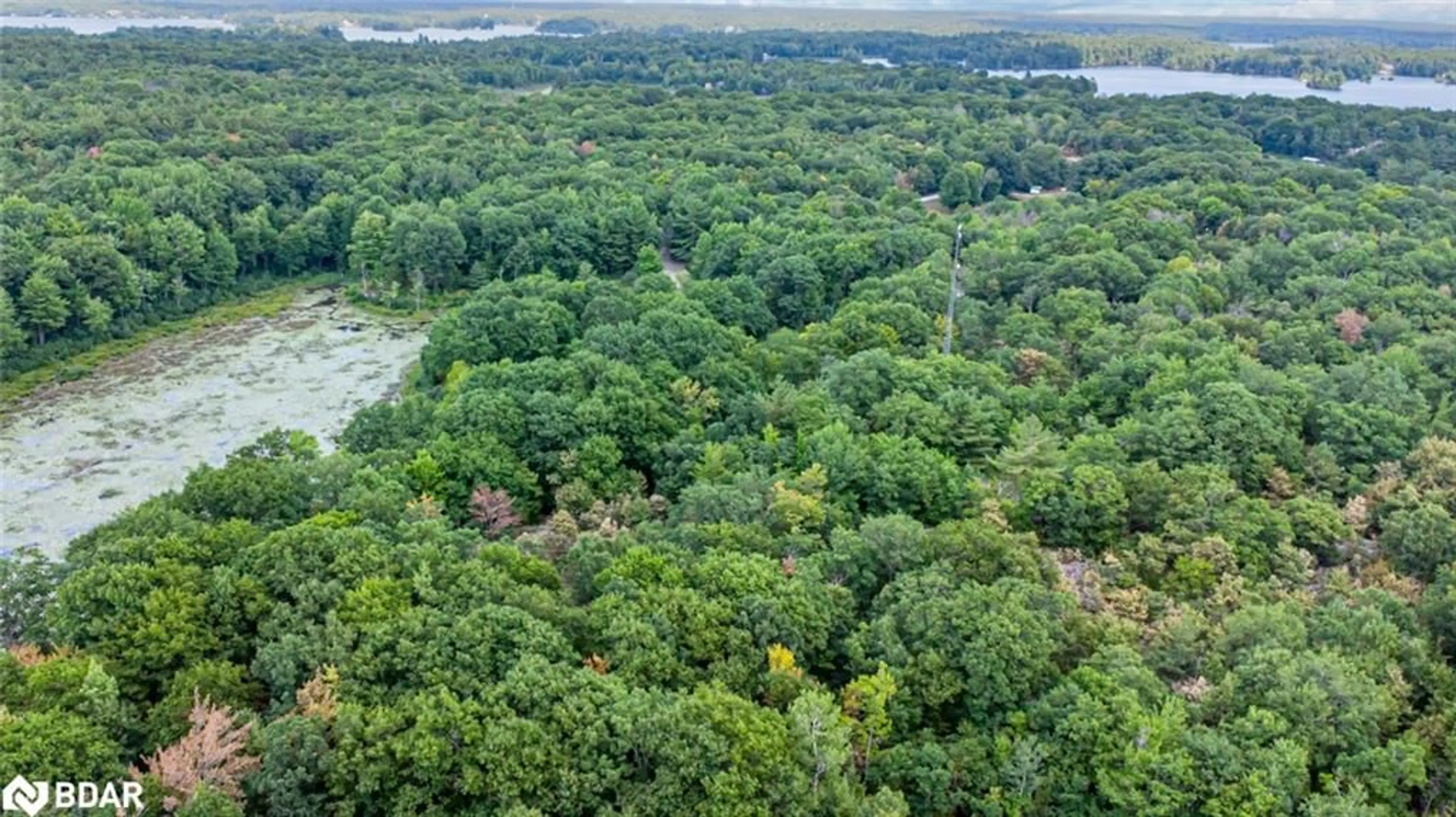 A pic from outside/outdoor area/front of a property/back of a property/a pic from drone, forest/trees view for LOT A 87 Corrievale Rd, Port Severn Ontario L0K 1S0