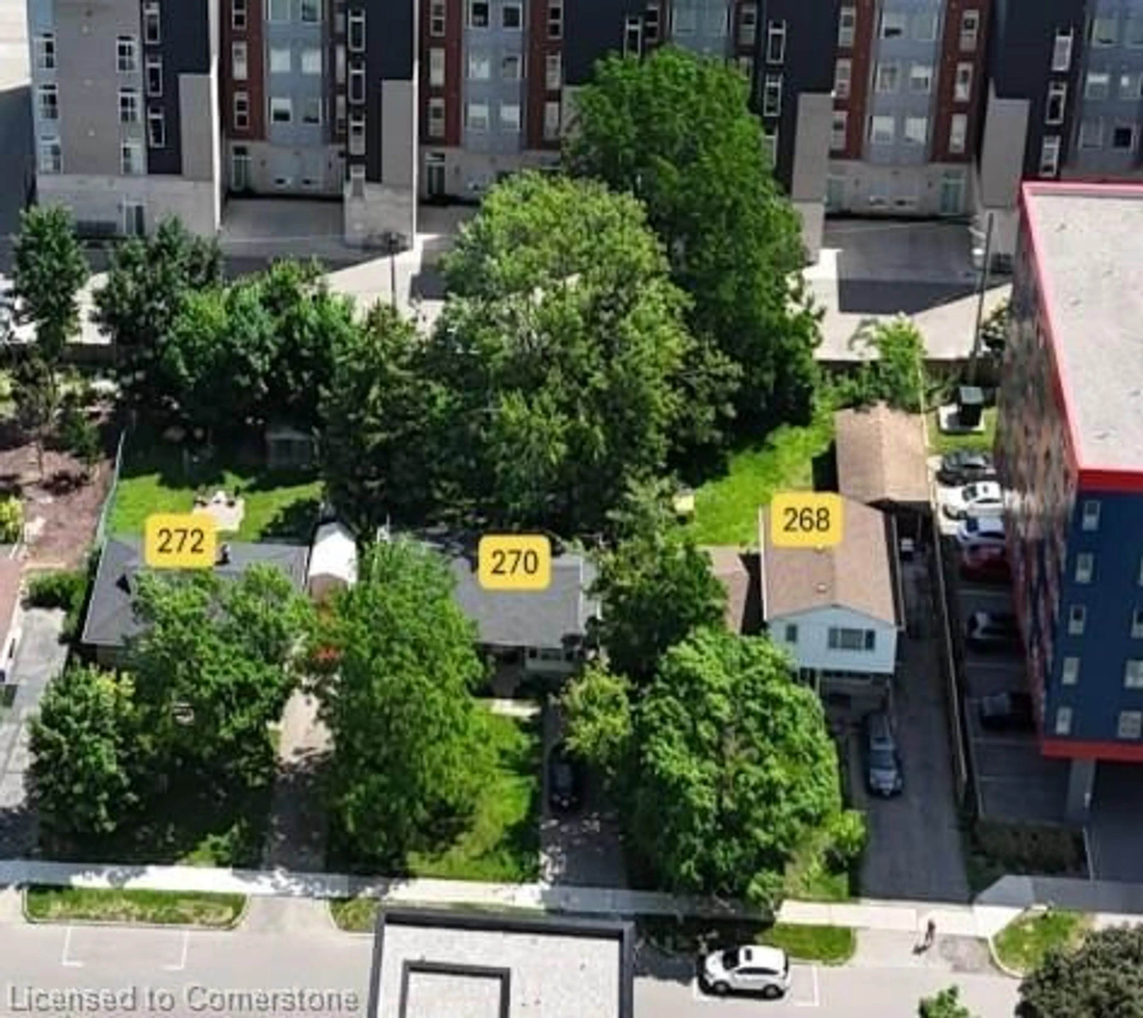 A pic from outside/outdoor area/front of a property/back of a property/a pic from drone, city buildings view from balcony for 272 Sunview St, Waterloo Ontario N2L 3V9
