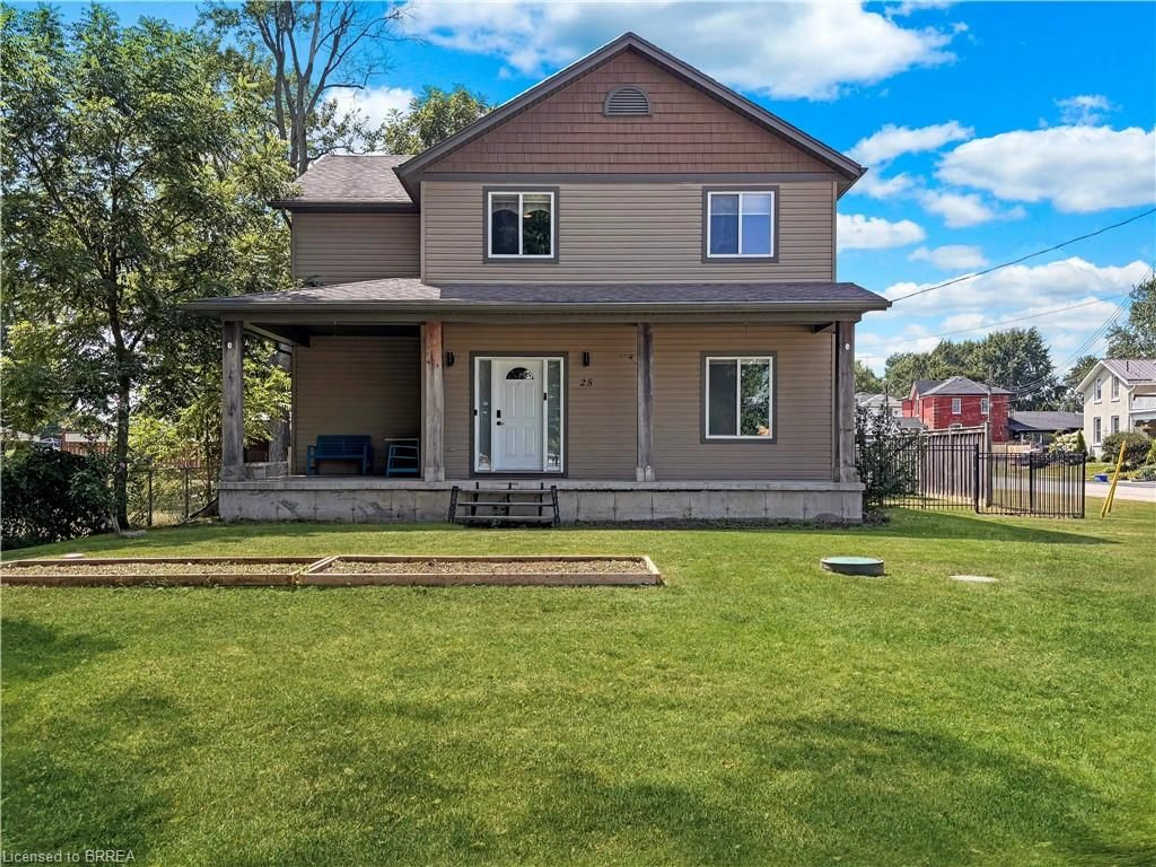 Home with vinyl exterior material, street for 25 Baird St, Bright Ontario N0J 1B0