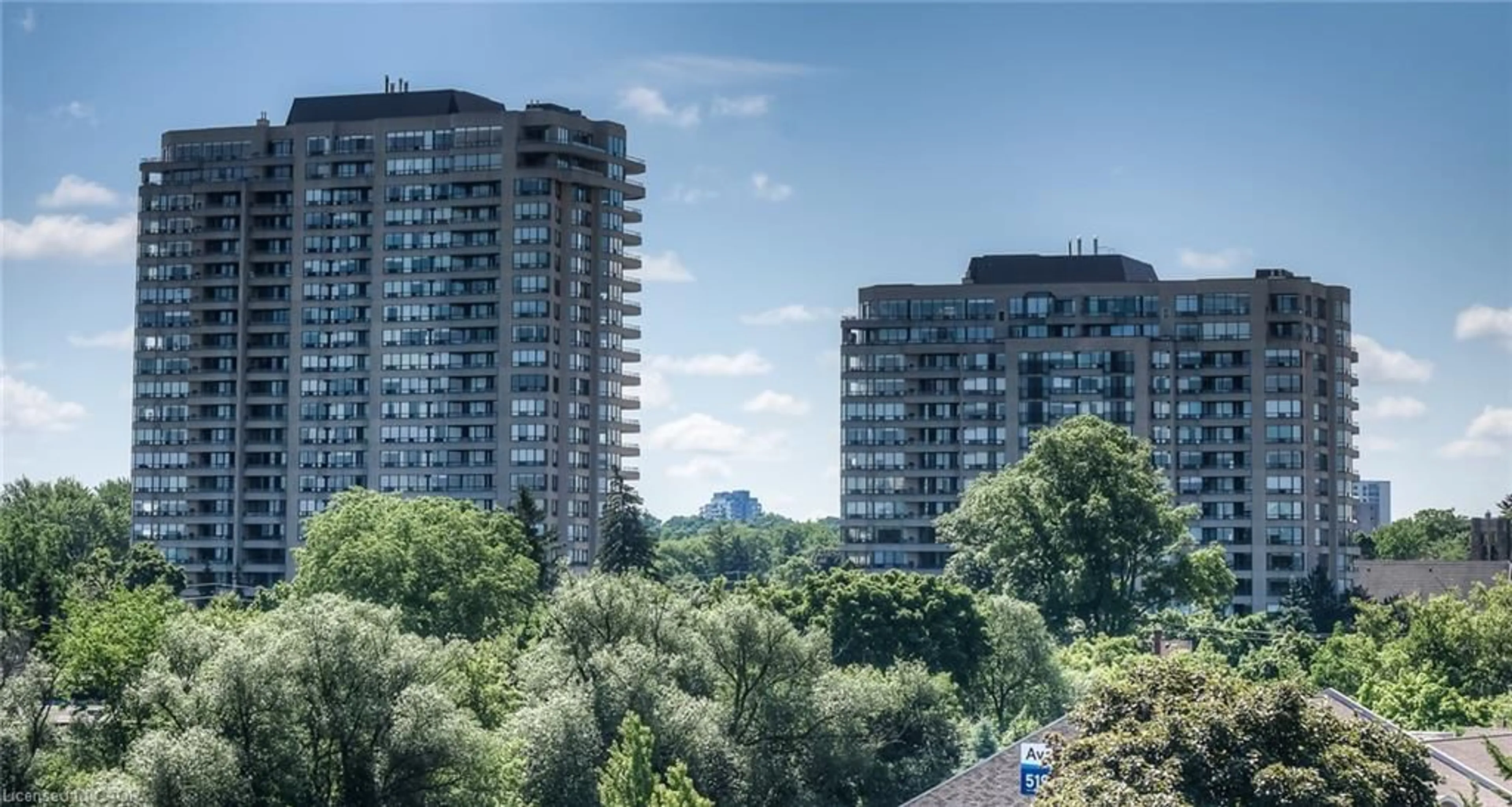Balcony in the apartment, city buildings view from balcony for 4 Willow St #906, Waterloo Ontario N2J 4S2