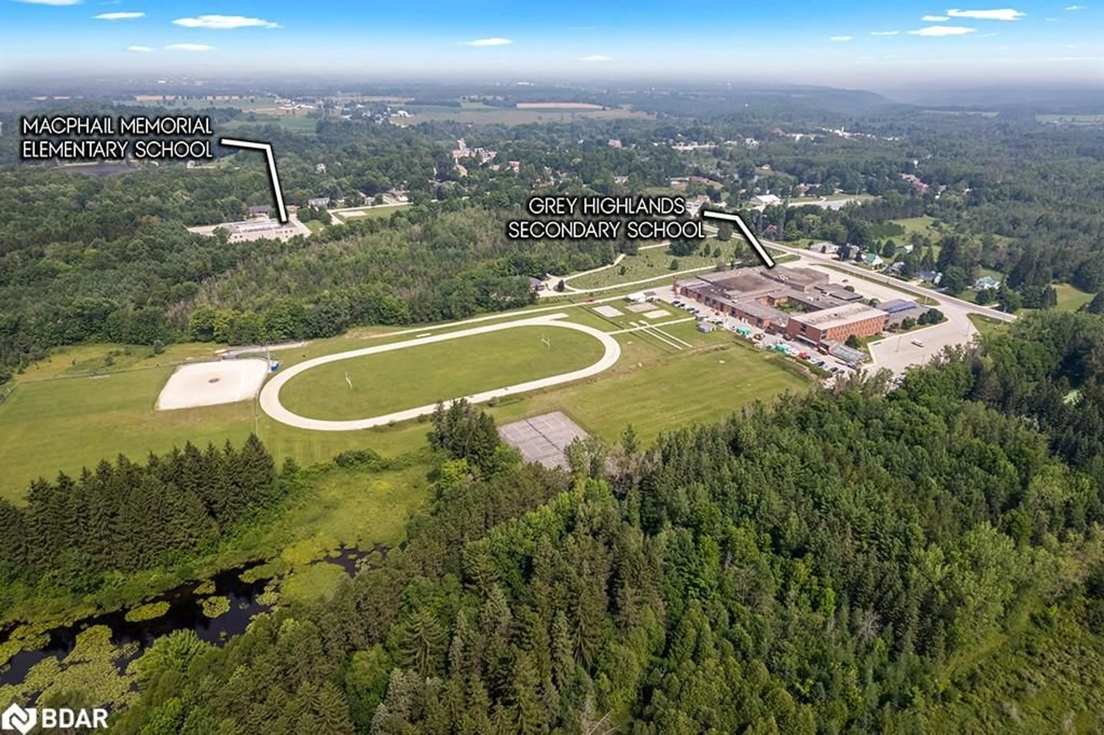 A pic from outside/outdoor area/front of a property/back of a property/a pic from drone, forest/trees view for 126 Highland Dr, Grey Ontario N0C 1H0