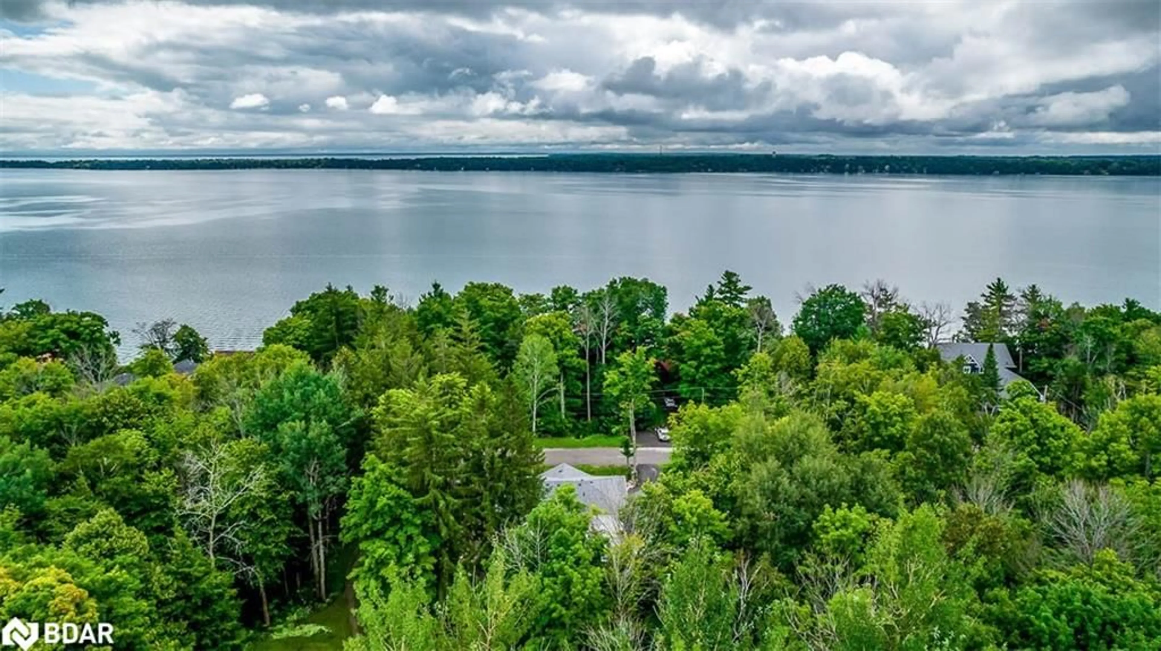A pic from outside/outdoor area/front of a property/back of a property/a pic from drone, water/lake/river/ocean view for 6 Forrester Rd, Shanty Bay Ontario L0L 2L0