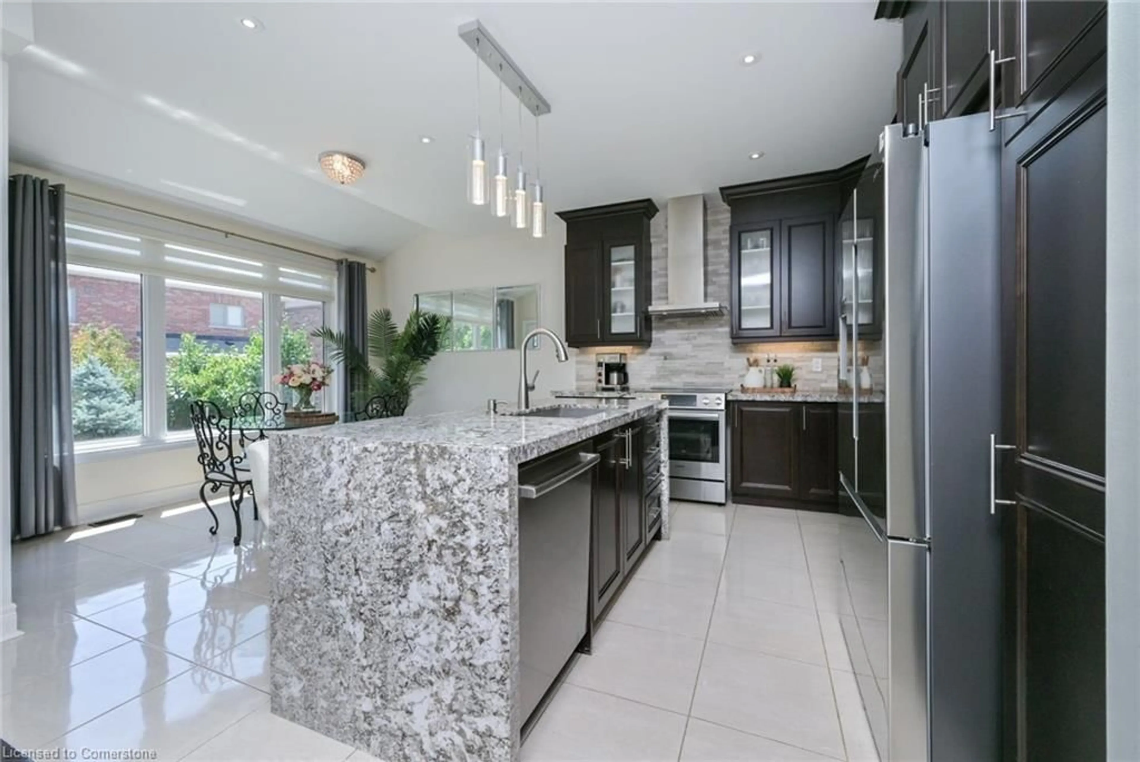 Contemporary kitchen, ceramic/tile floor for 120 Rising Hill Ridge, Brampton Ontario L6Y 6B2