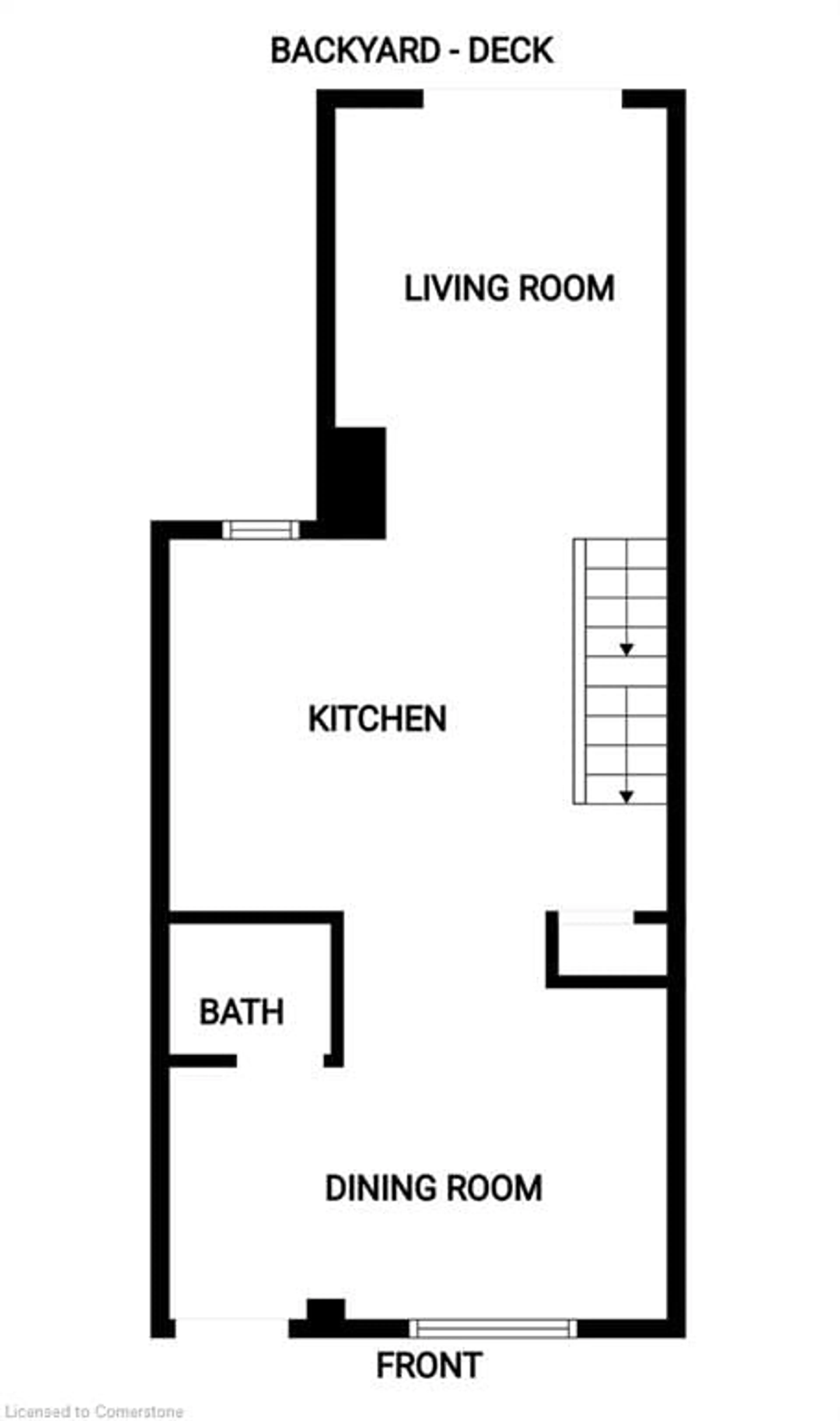 Floor plan for 61 Chestnut Ave, Hamilton Ontario L8L 6K8