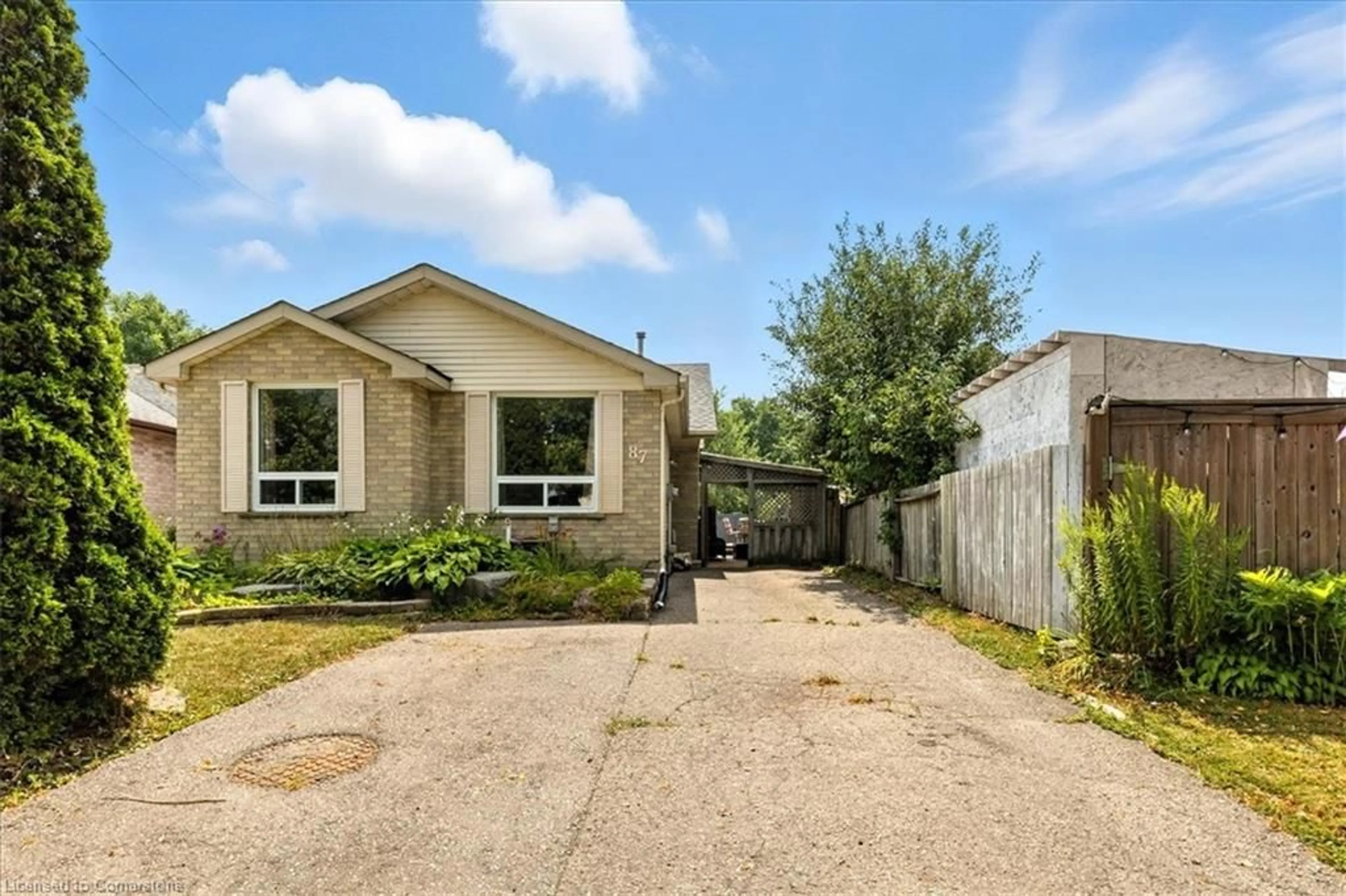 A pic from outside/outdoor area/front of a property/back of a property/a pic from drone, street for 87 Old Carriage Dr, Kitchener Ontario N2P 1H5