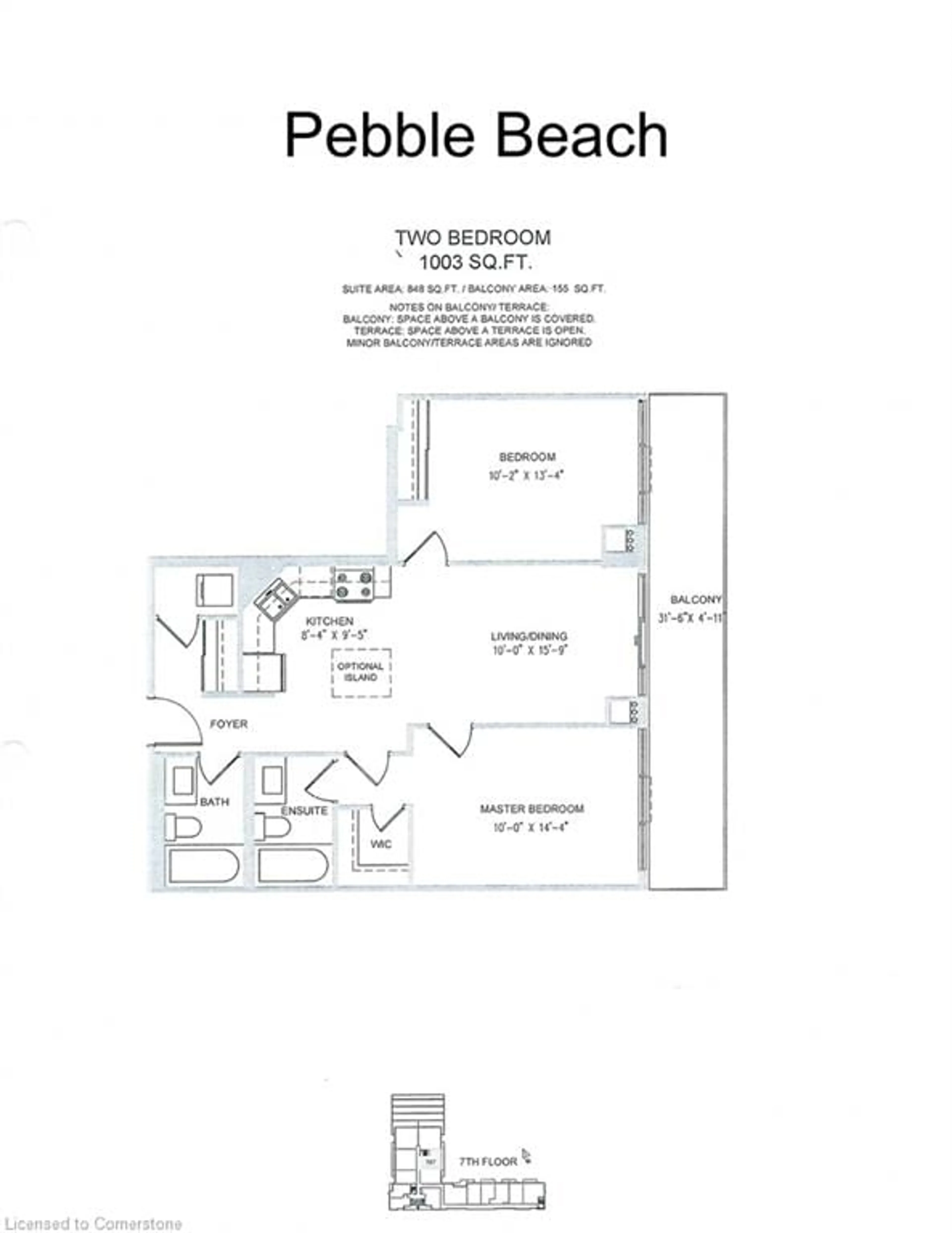 Floor plan for 550 North Service Rd #707, Grimsby Ontario L3M 0H9