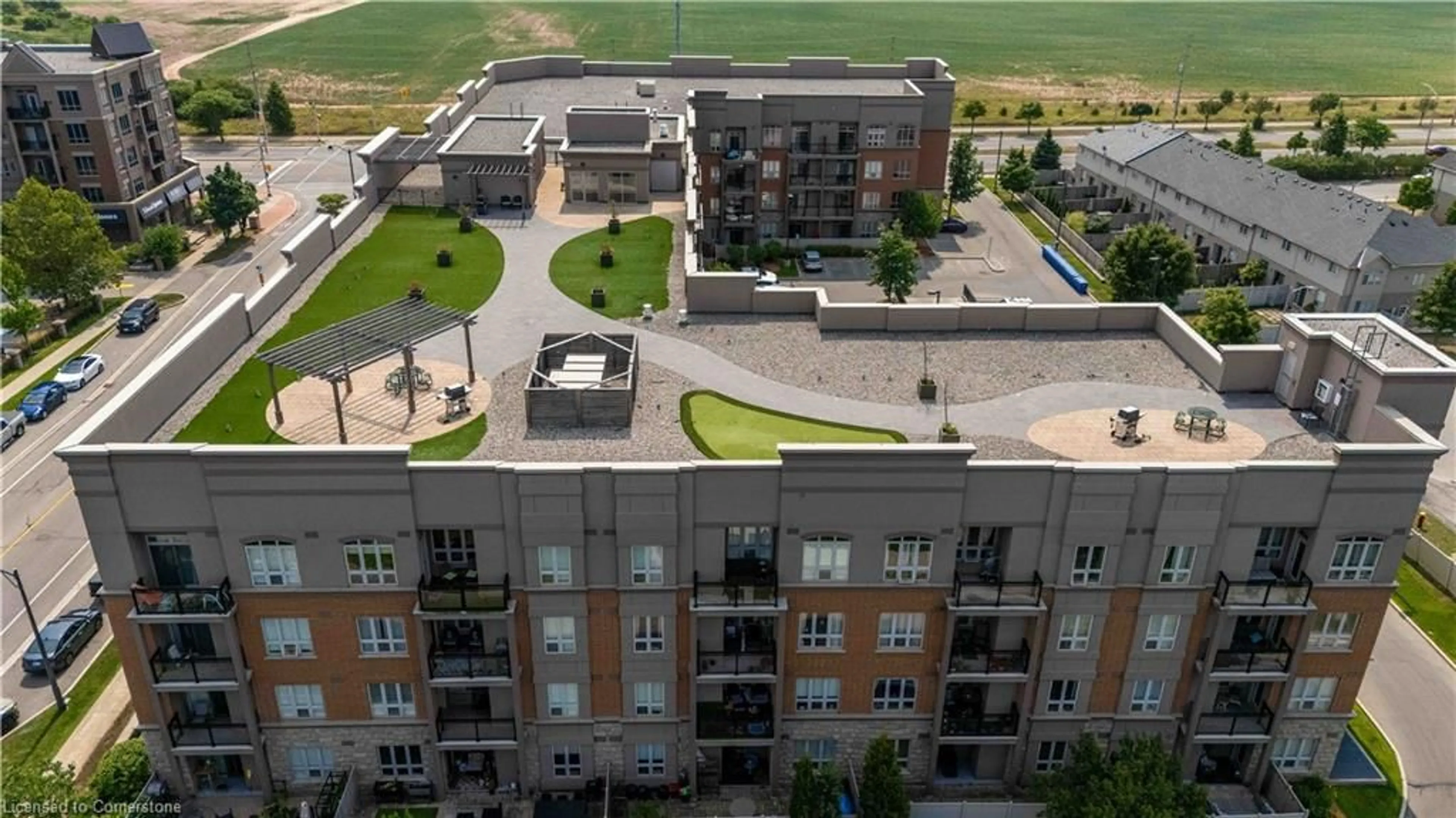 A pic from outside/outdoor area/front of a property/back of a property/a pic from drone, city buildings view from balcony for 5317 Upper Middle Rd #422, Burlington Ontario L7L 0G8