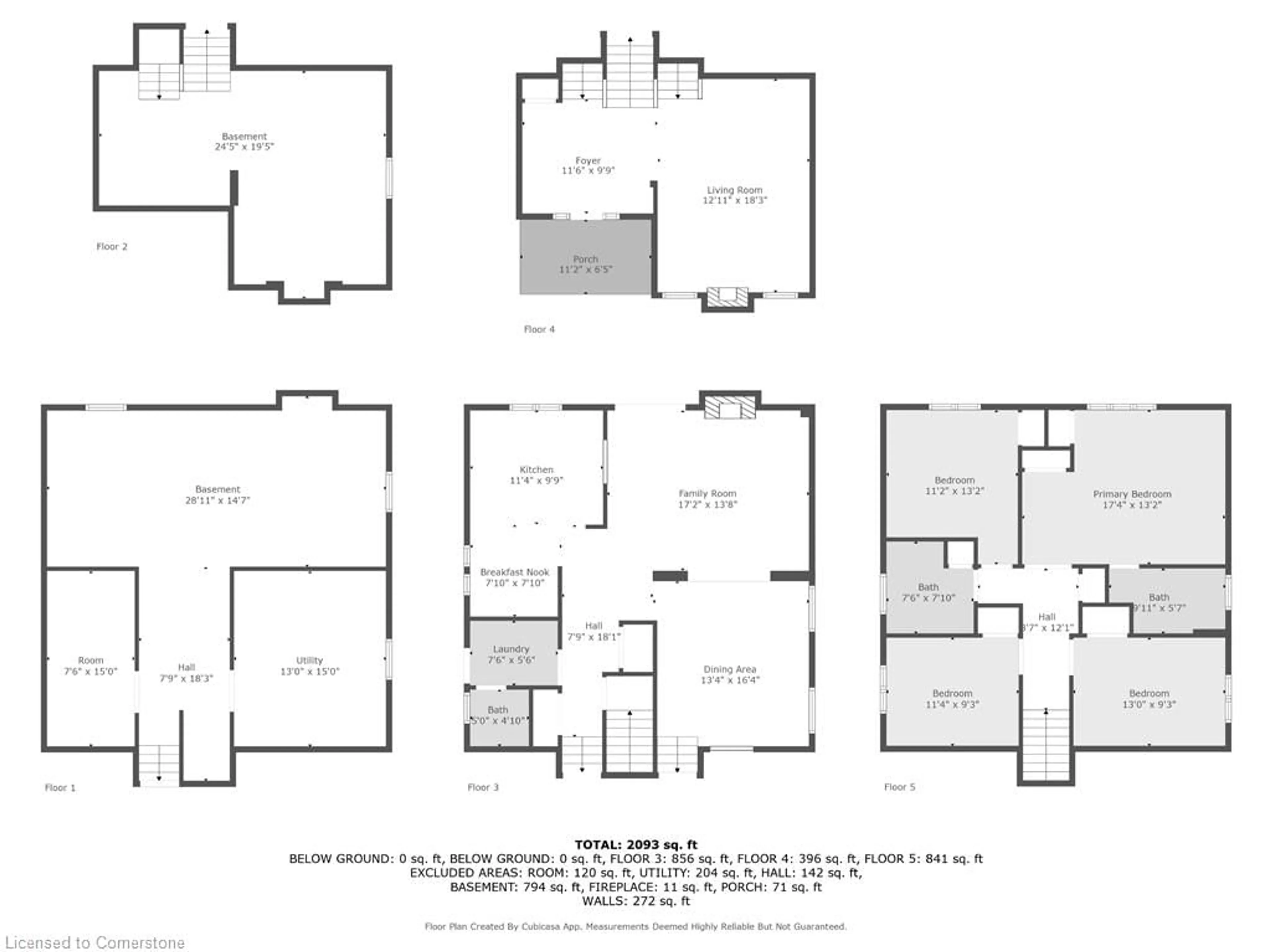 Floor plan for 2280 Mansfield Dr, Burlington Ontario L7P 3J4