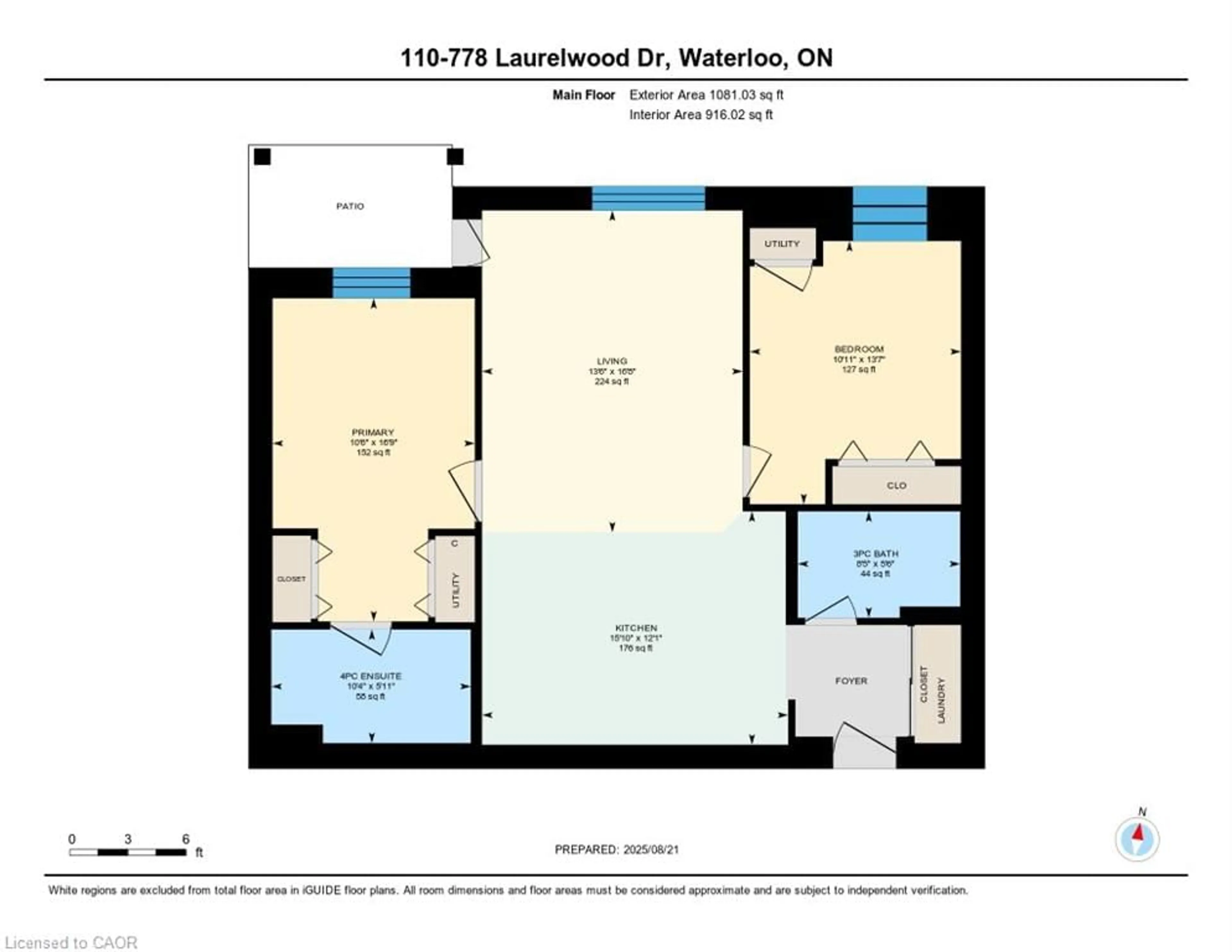 Floor plan for 778 Laurelwood Dr #110, Waterloo Ontario N2V 0G3
