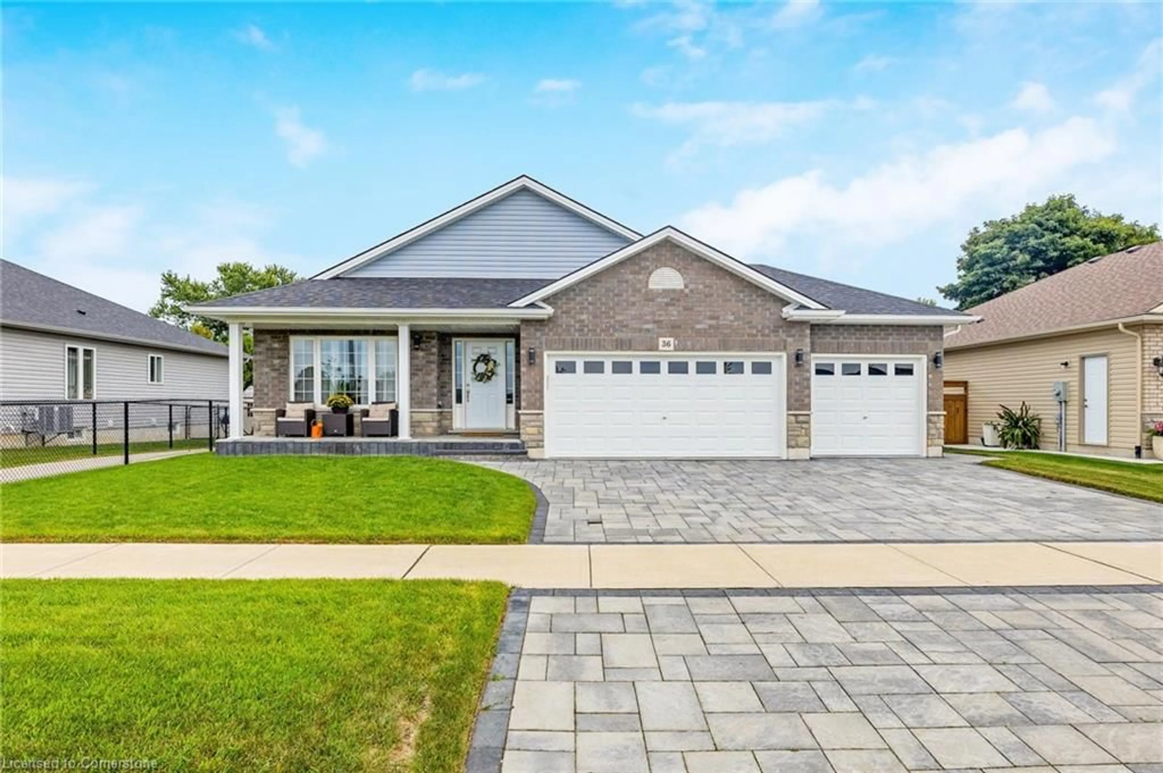 Home with brick exterior material, street for 36 Michelles Way, Hagersville Ontario N0H 1H0