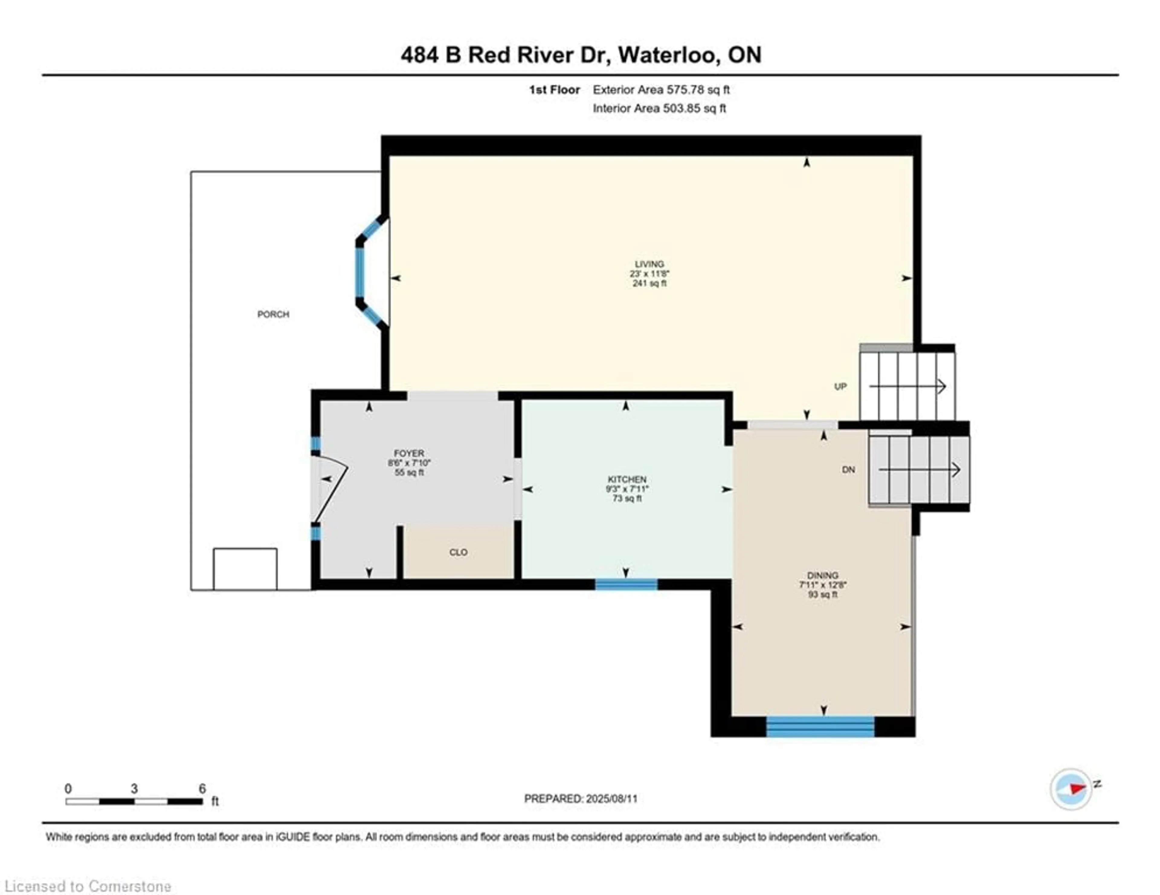 Floor plan for 484B Red River Dr, Waterloo Ontario N2T 2H2