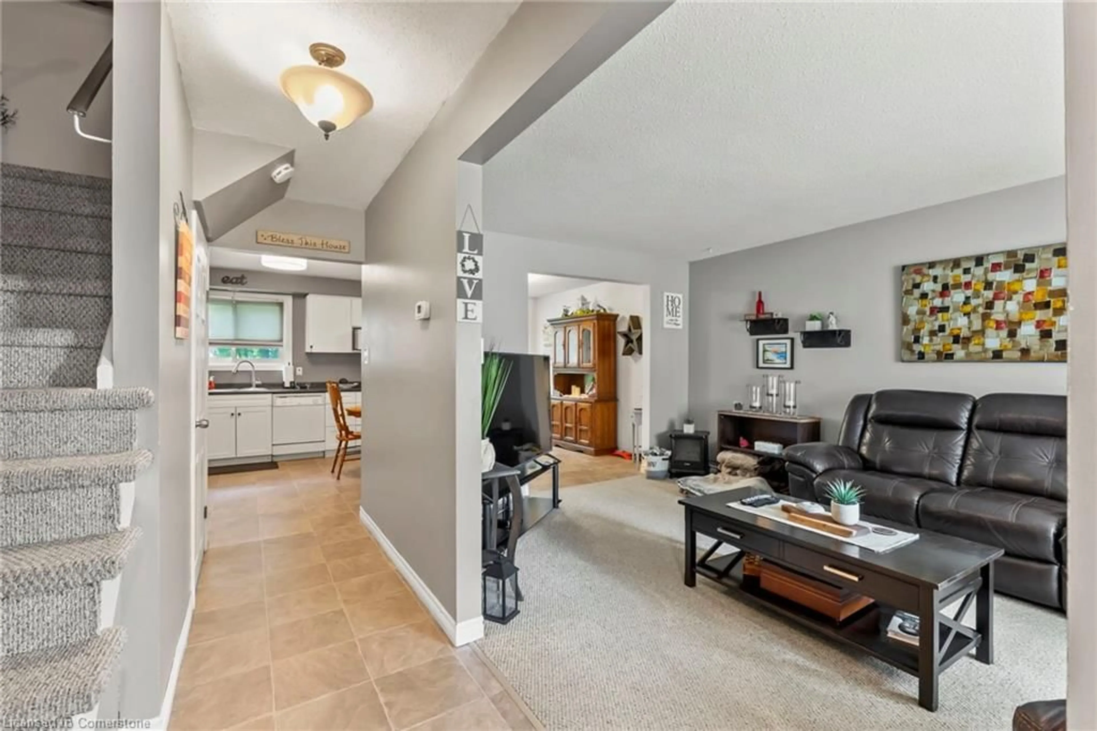 Open concept kitchen, ceramic/tile floor for 721 John St, Listowel Ontario N4W 1B6
