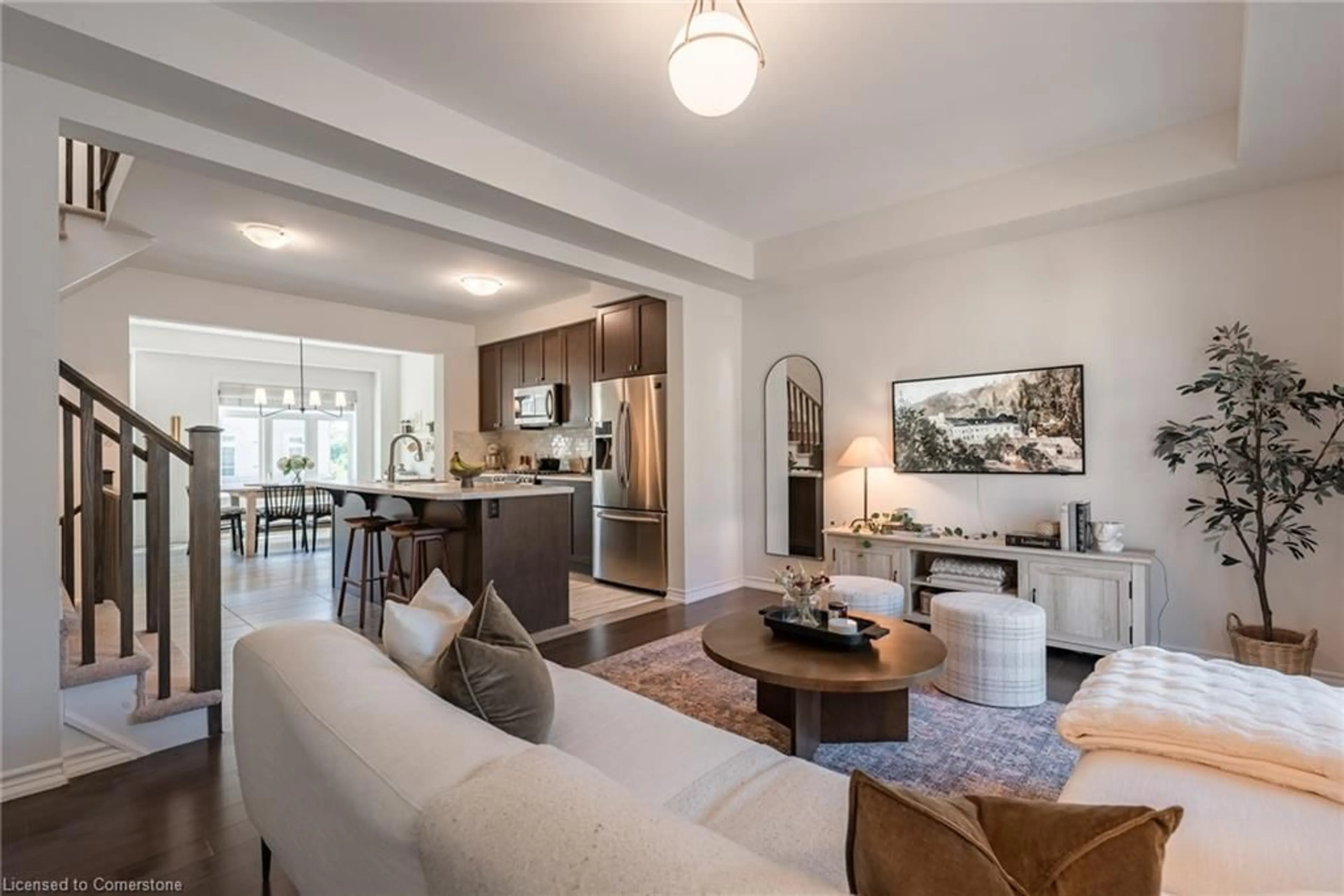 Living room with furniture, unknown for 108 Borers Creek Cir, Hamilton Ontario L8B 1W3