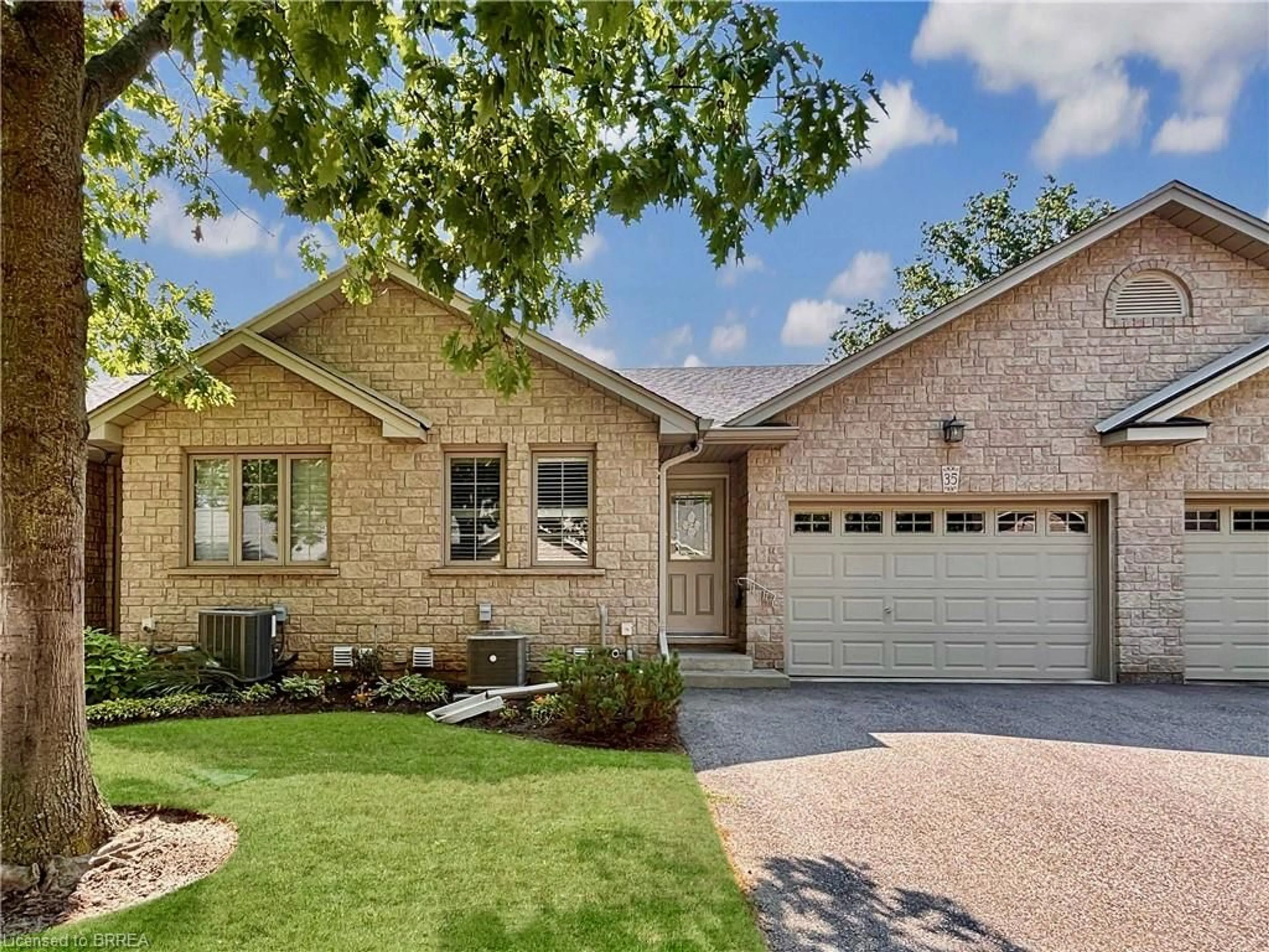 Home with brick exterior material, street for 35 Stratford Terr #35, Brantford Ontario N3T 6R8