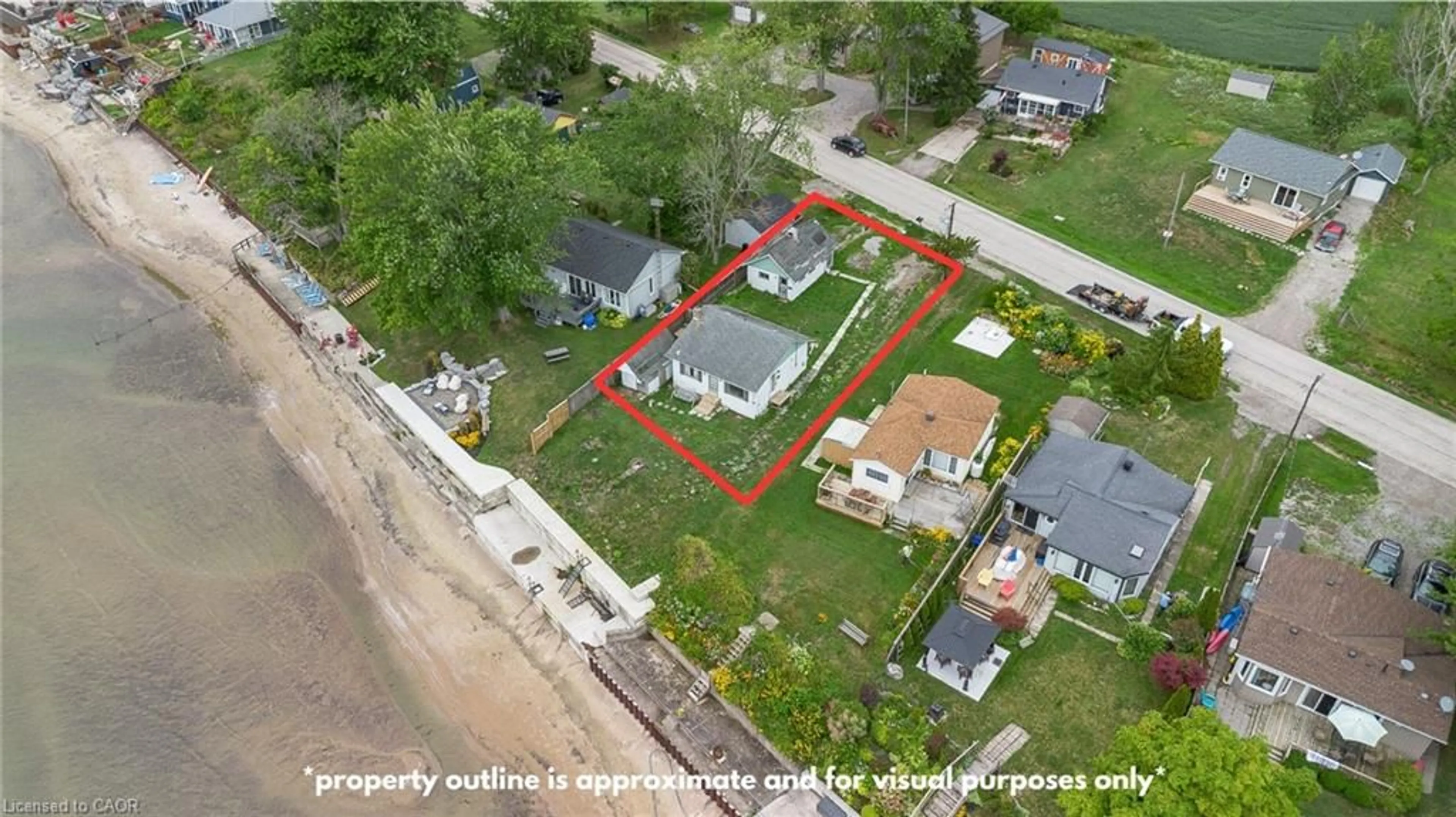 A pic from outside/outdoor area/front of a property/back of a property/a pic from drone, street for 2580 Lakeshore Road, Cayuga Ontario N1A 2W8