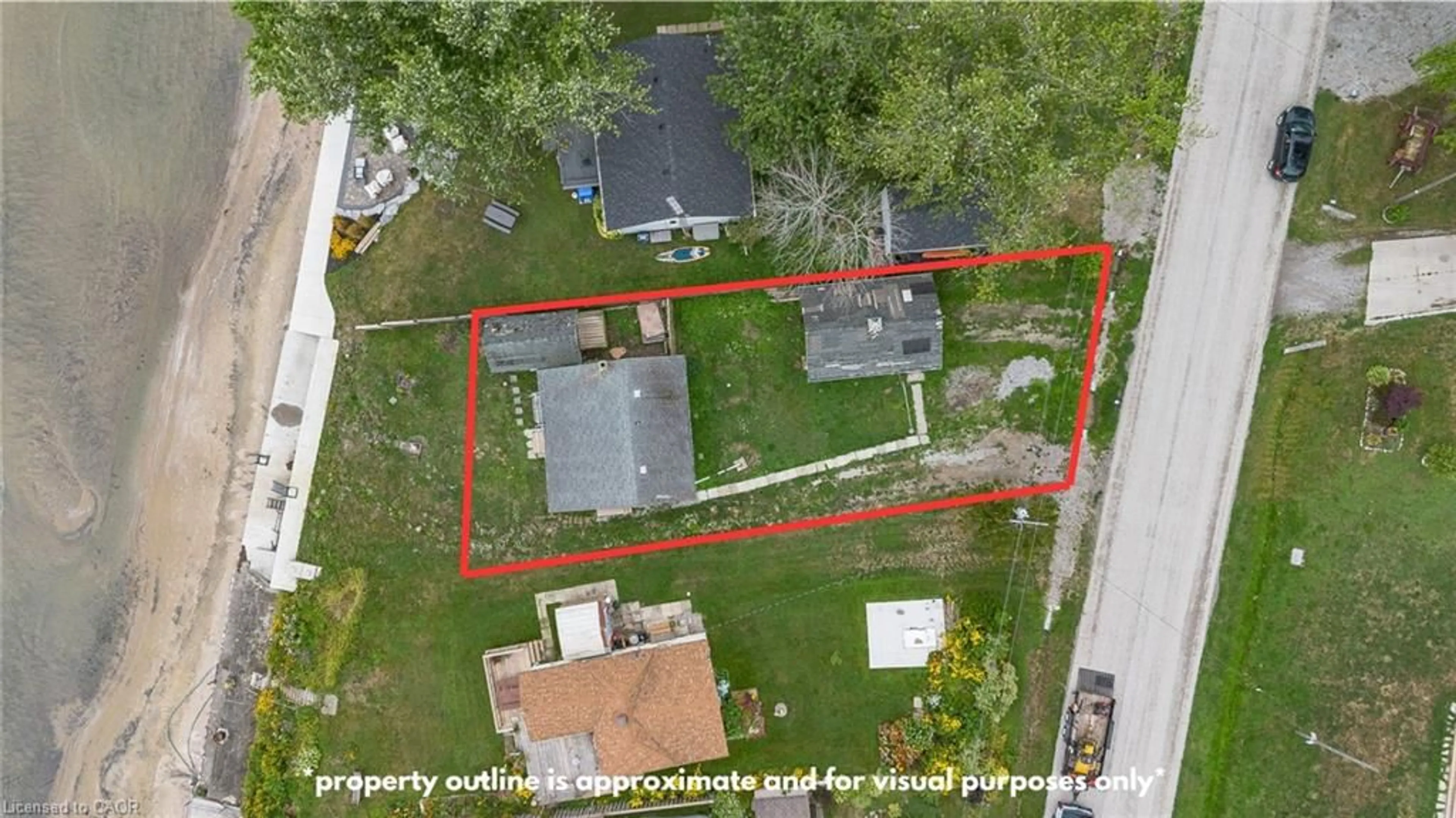 A pic from outside/outdoor area/front of a property/back of a property/a pic from drone, street for 2580 Lakeshore Road, Cayuga Ontario N1A 2W8