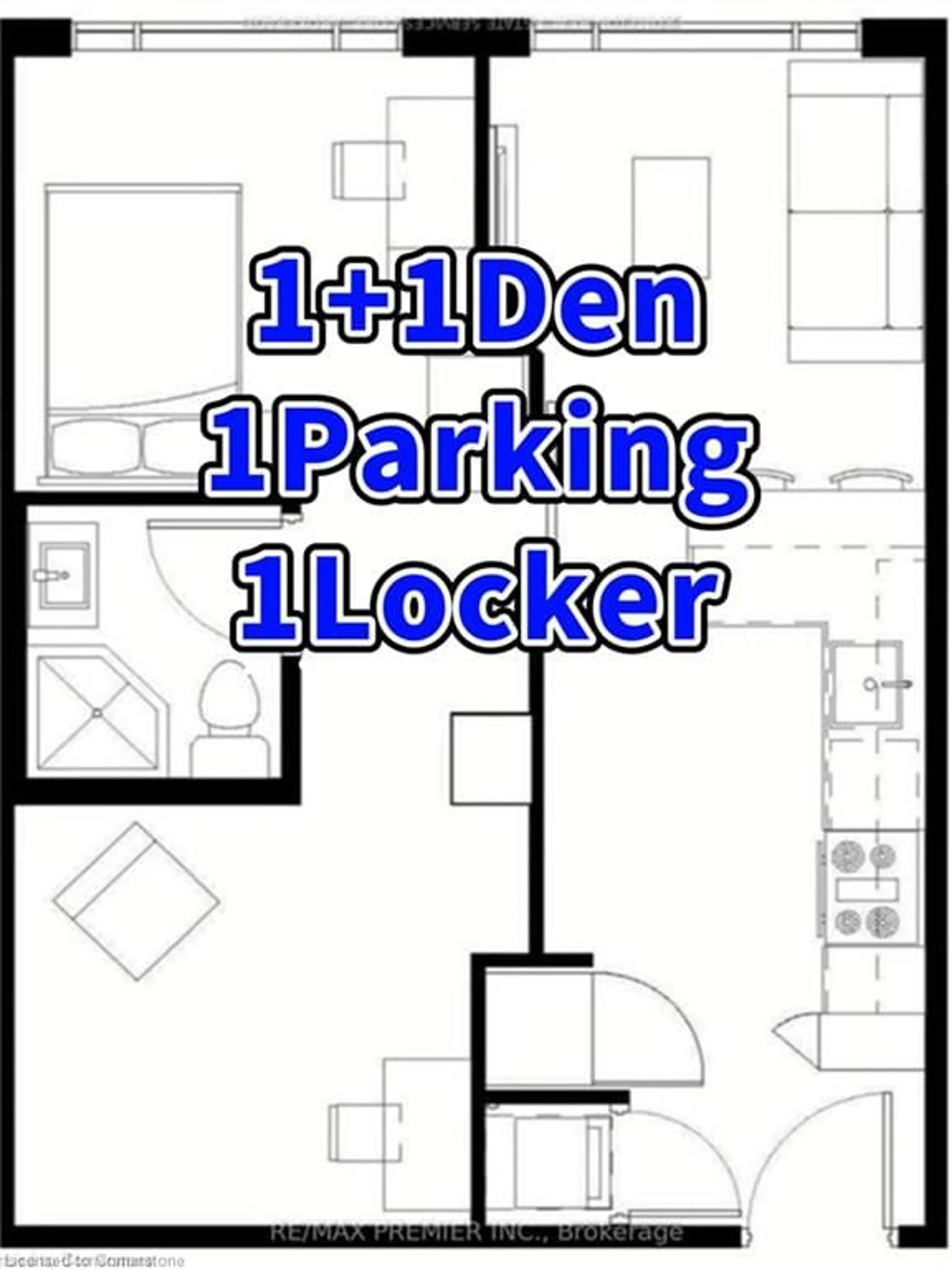 Floor plan for 330 Phillip Street St #S2605, Waterloo Ontario N2L 3W9