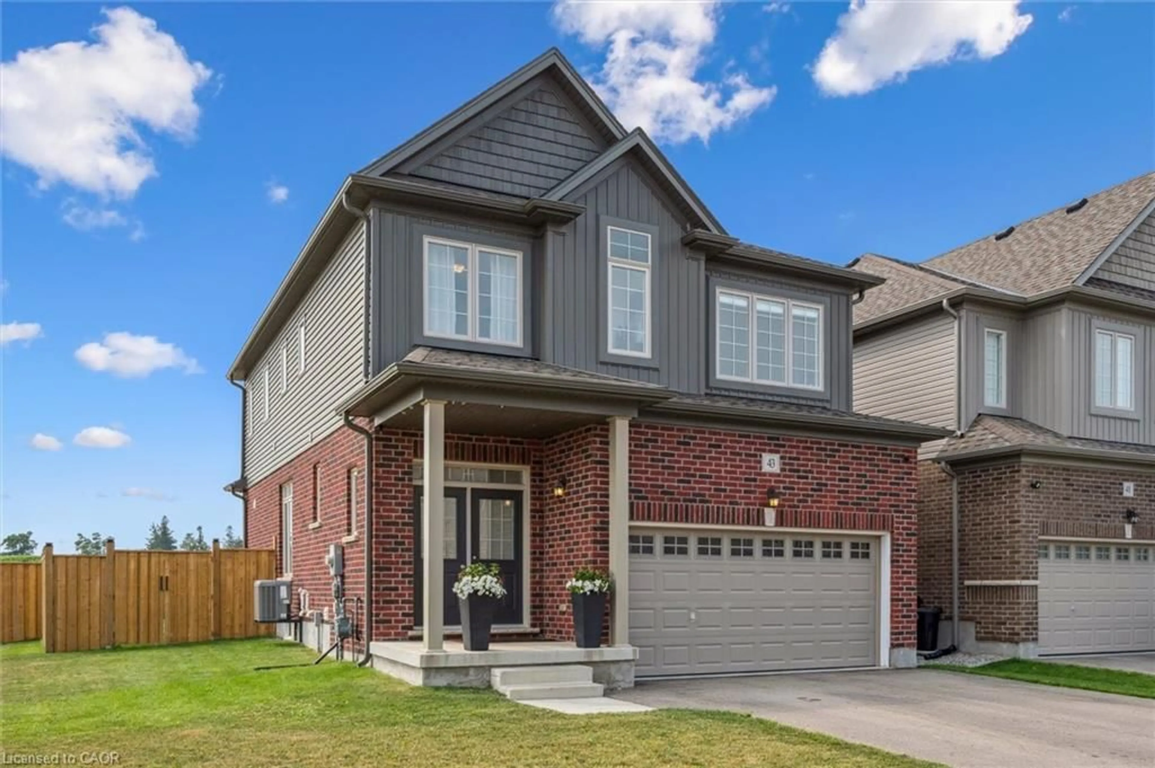 Home with brick exterior material, street for 43 Gourlay Farm Lane, Ayr Ontario N0B 1E0