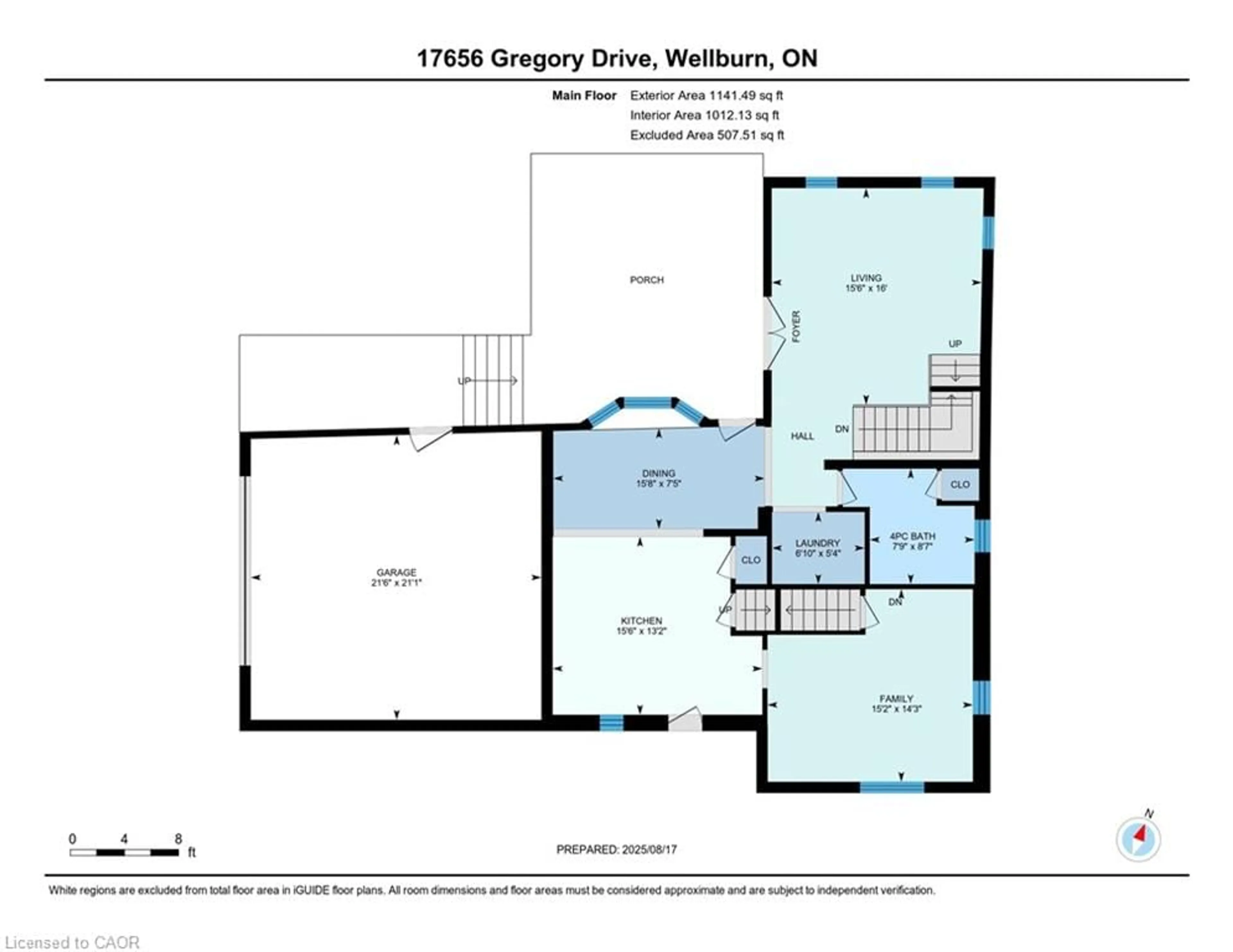 Floor plan for 17656 Gregory Dr, Wellburn Ontario N4X 1C6