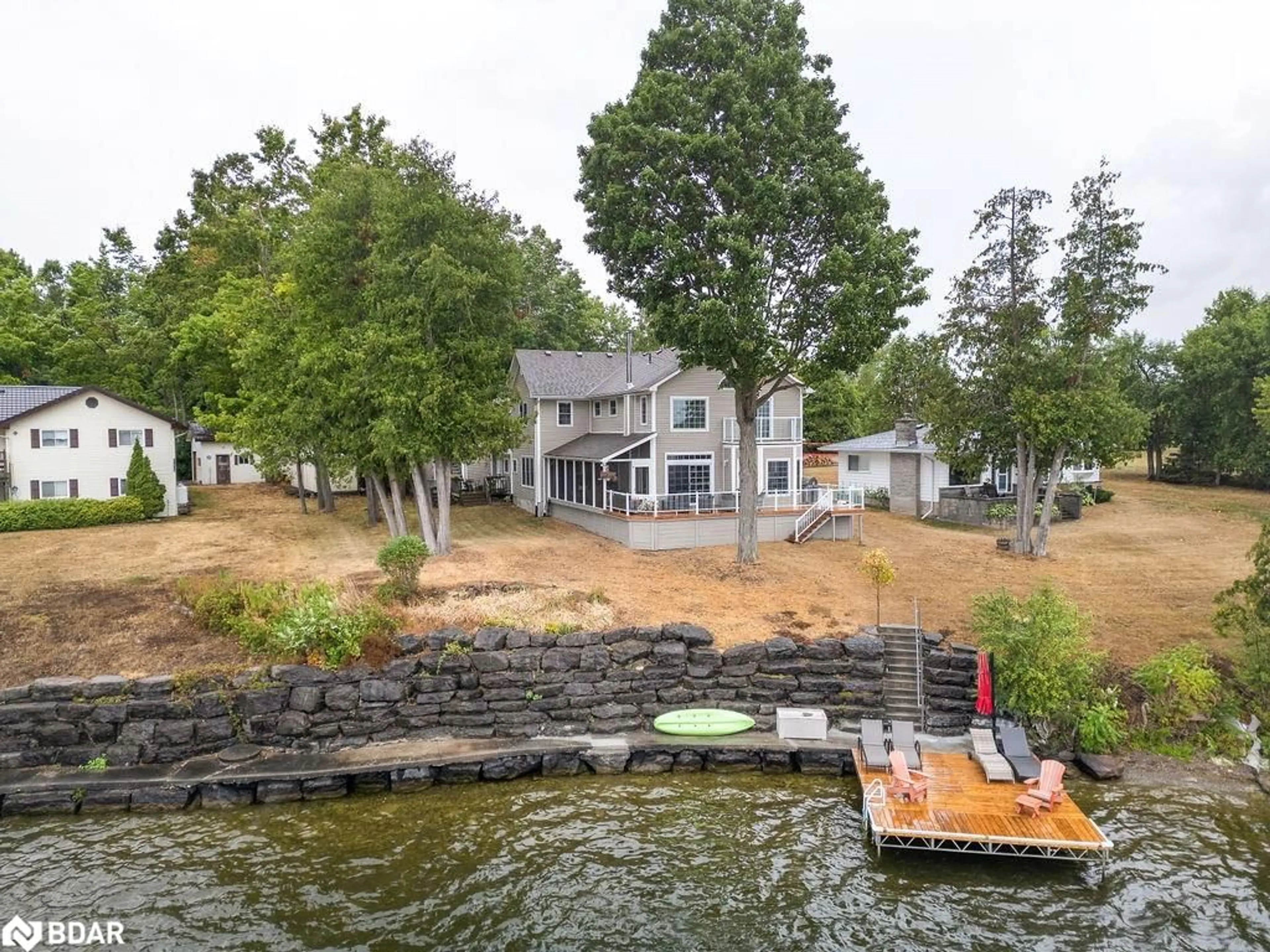 A pic from outside/outdoor area/front of a property/back of a property/a pic from drone, water/lake/river/ocean view for 12 Northview St, Cameron Ontario K0M 1G0