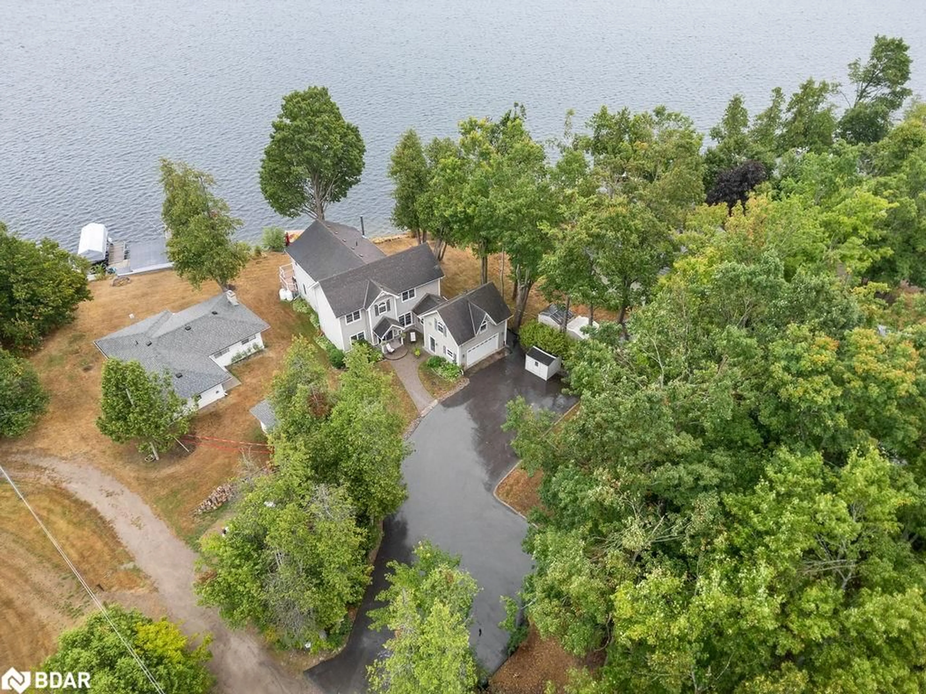 A pic from outside/outdoor area/front of a property/back of a property/a pic from drone, water/lake/river/ocean view for 12 Northview St, Cameron Ontario K0M 1G0