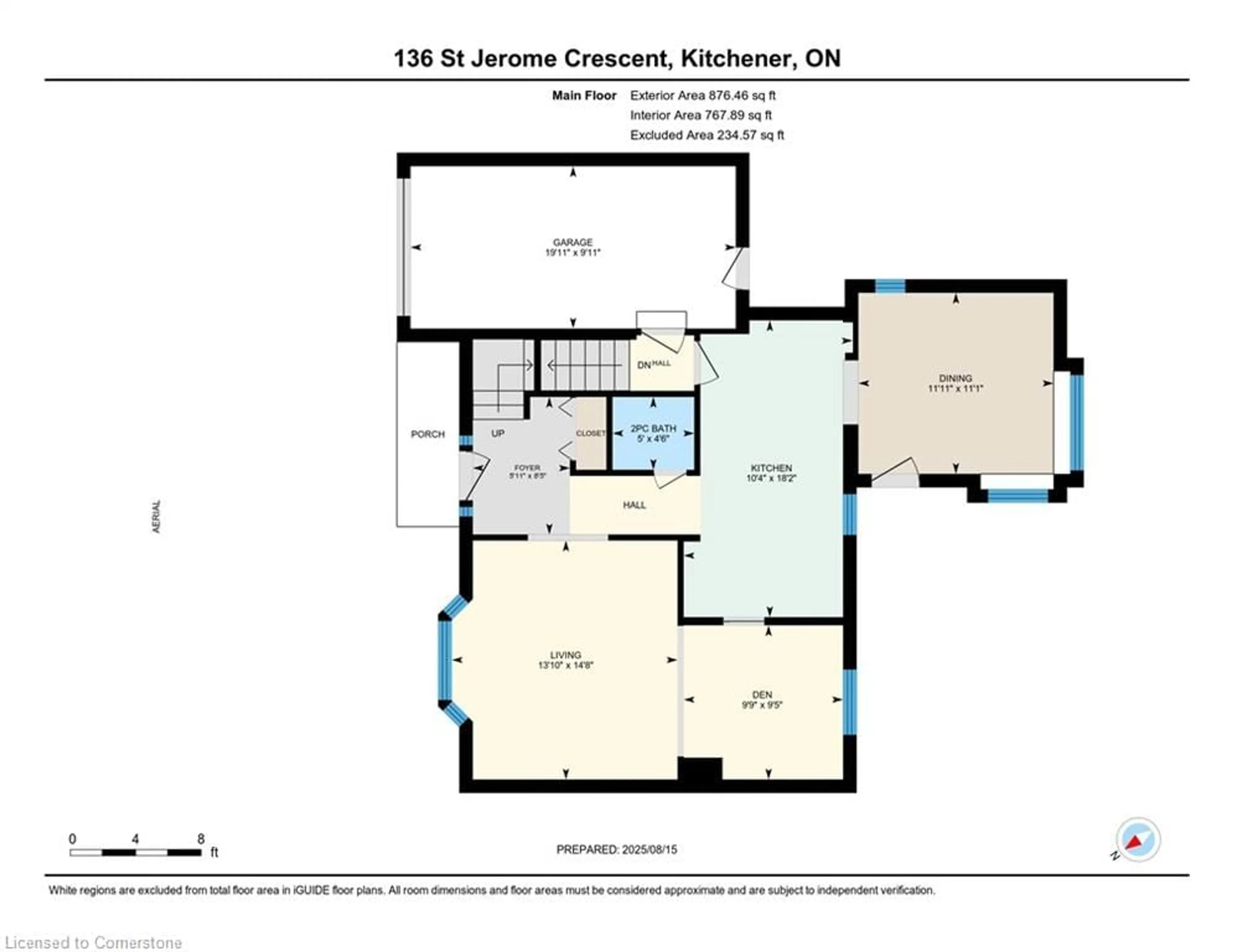 Floor plan for 136 St Jerome Cres, Kitchener Ontario N2C 2L2