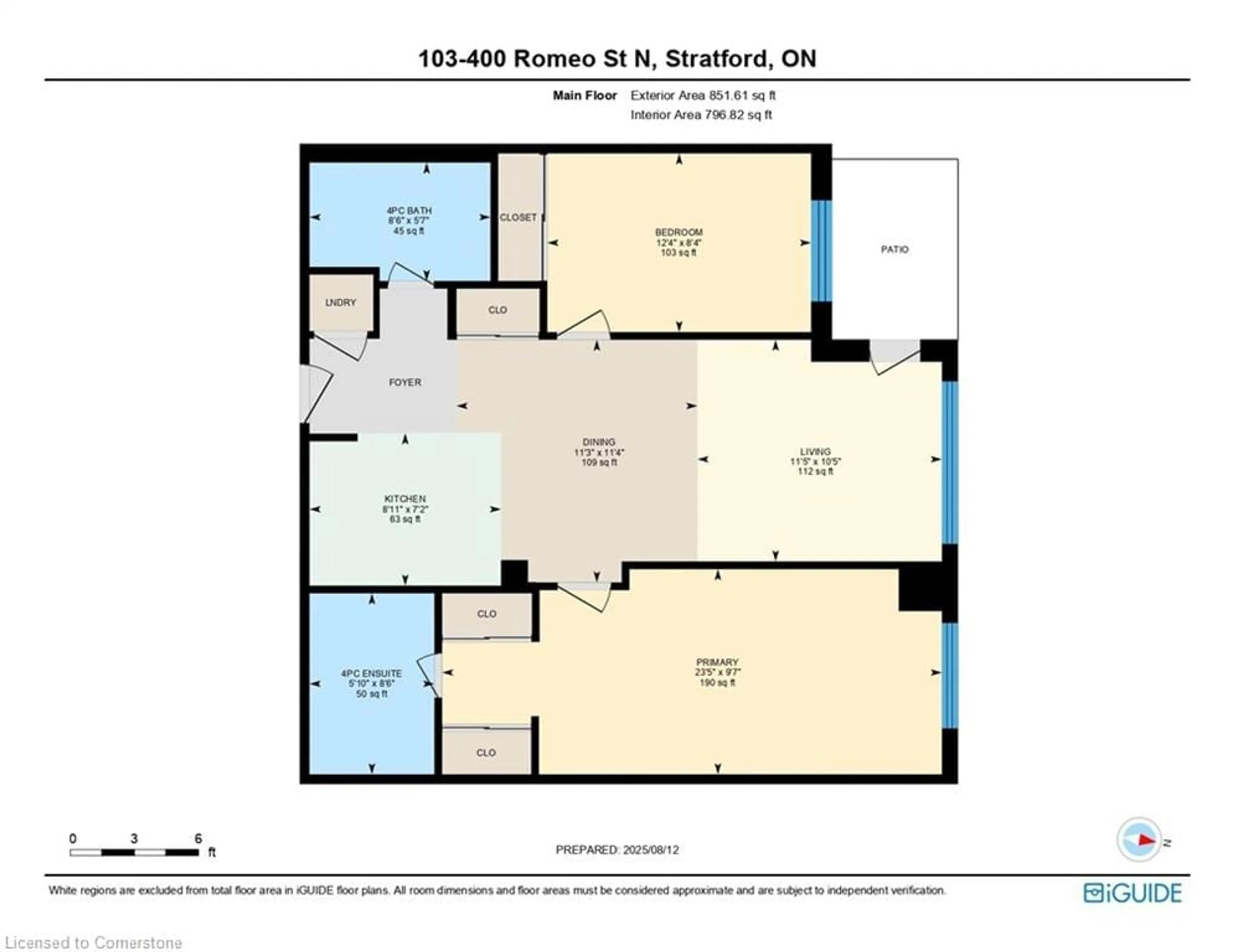 Floor plan for 400 Romeo St #105, Stratford Ontario N5A 0A2
