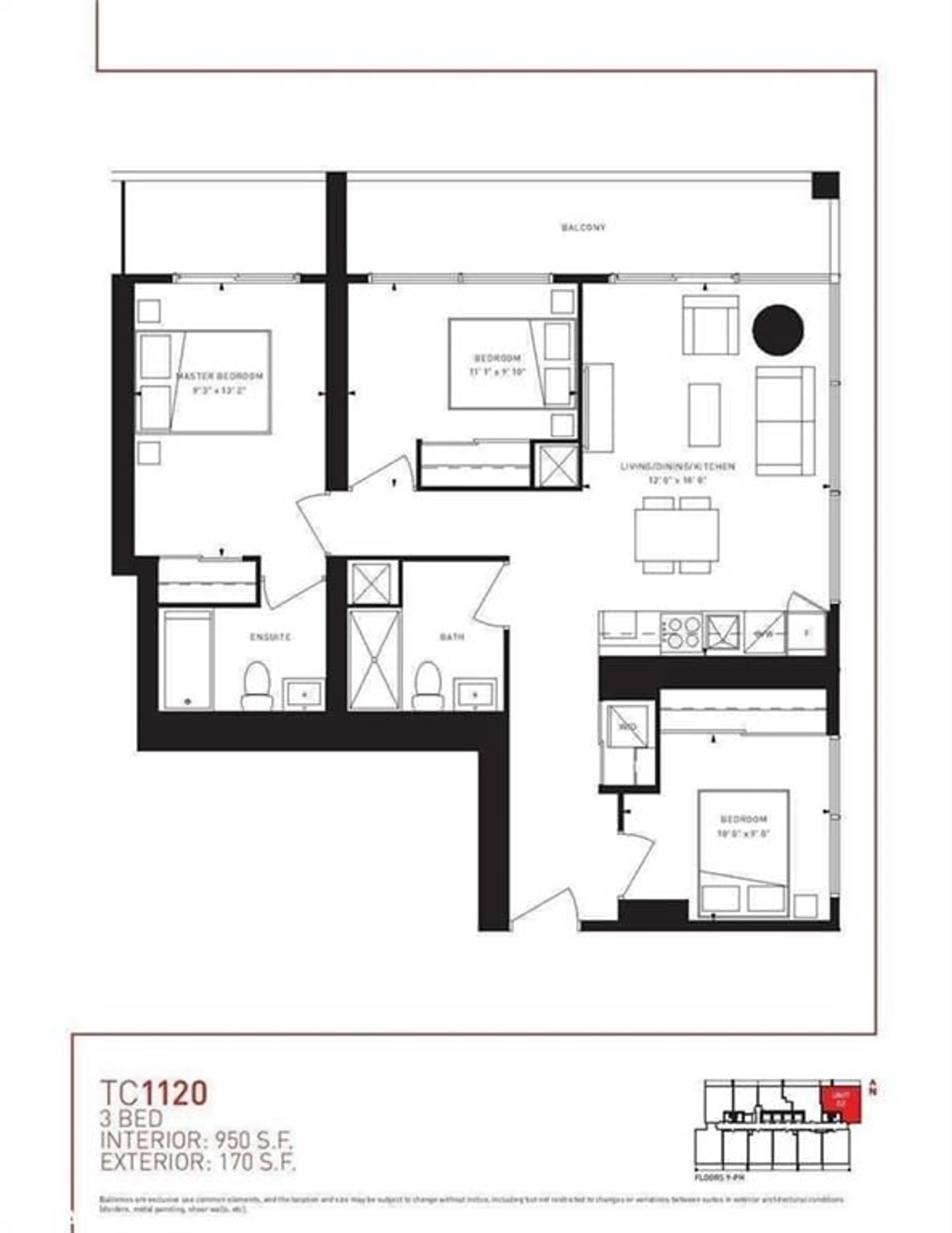 Floor plan for 898 Portage Parkway Pky #2, Vaughan Ontario L4K 3Y8