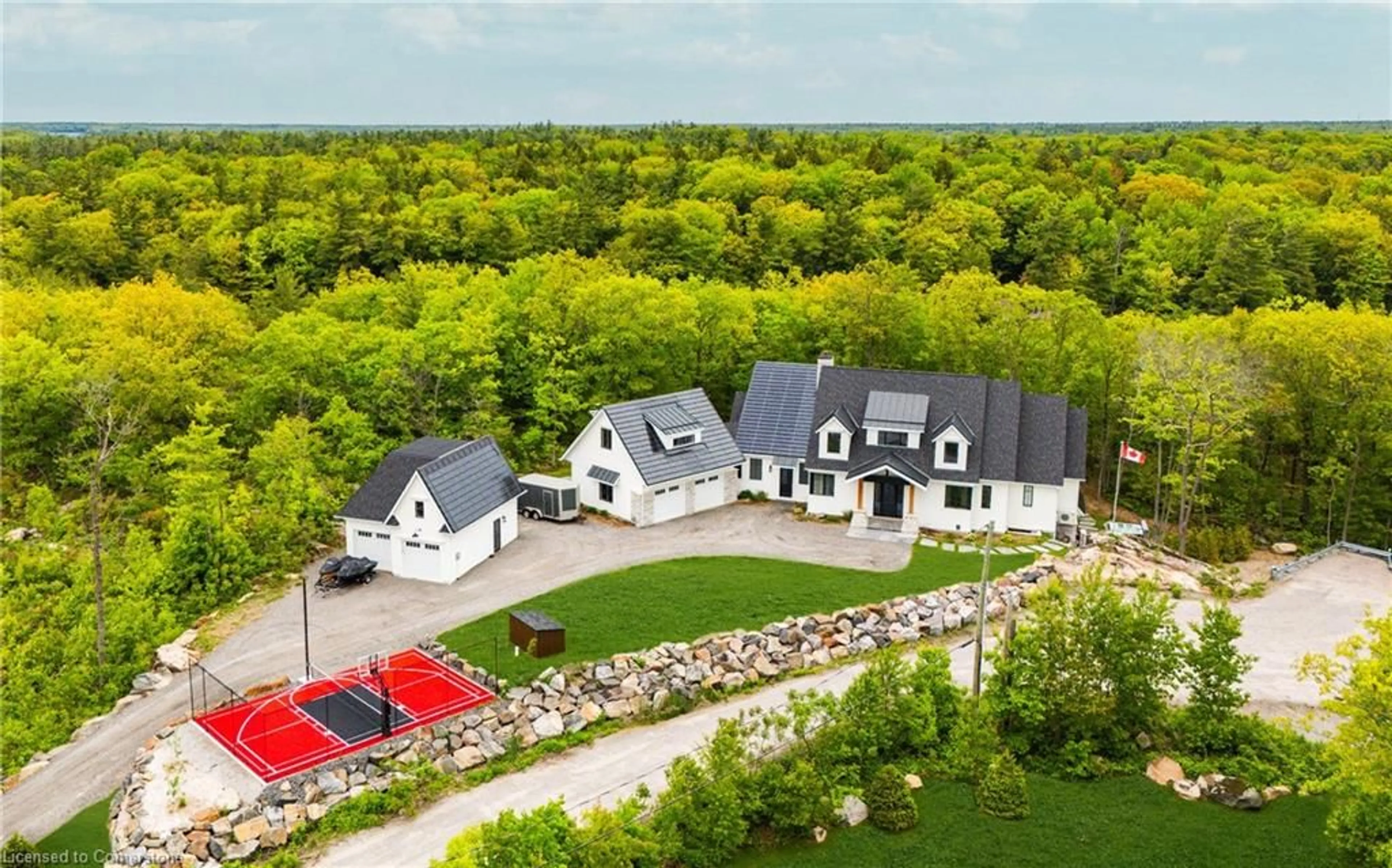 A pic from outside/outdoor area/front of a property/back of a property/a pic from drone, unknown for 3524 Isla Way, Port Severn Ontario L0K 1S0