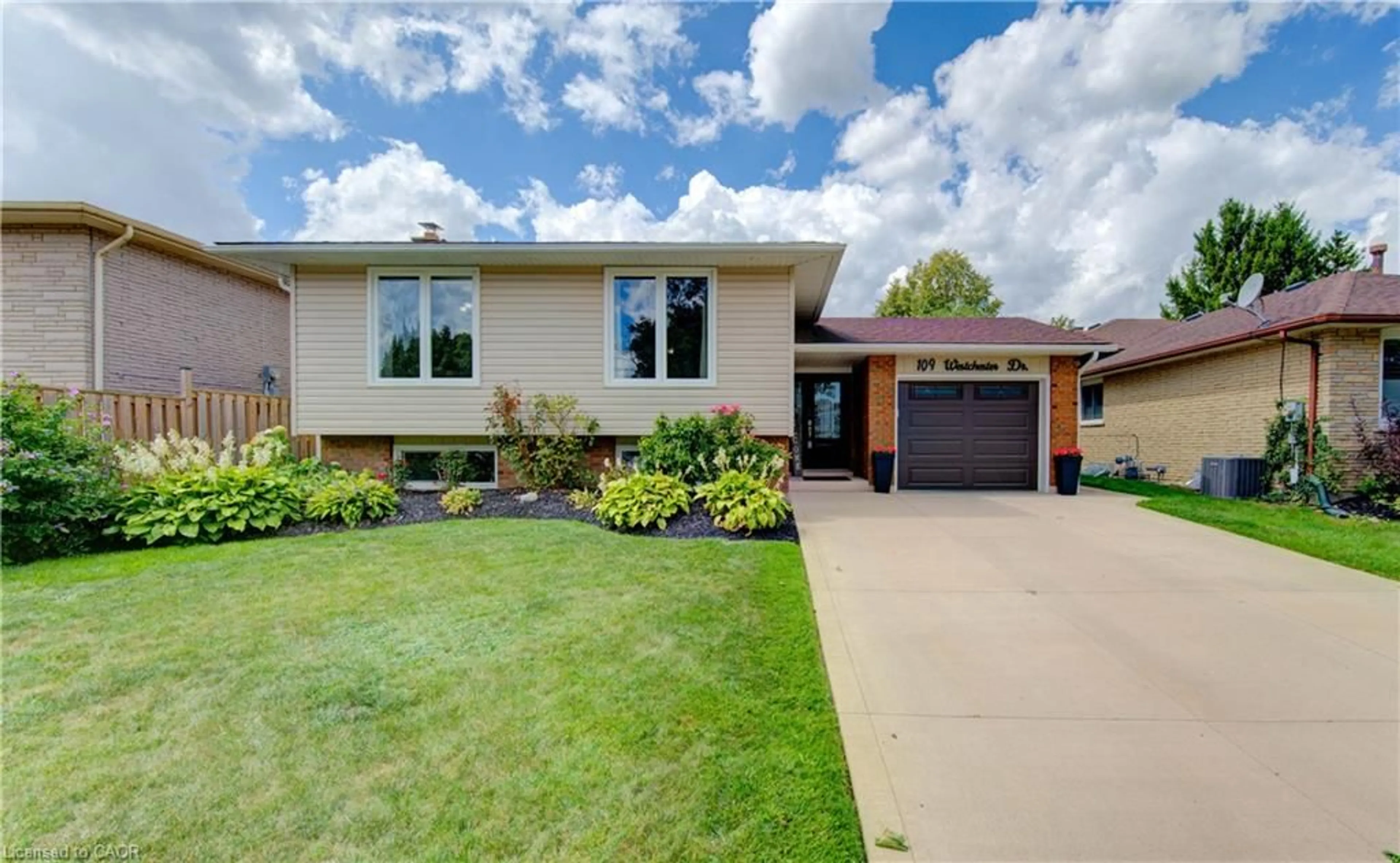 Home with brick exterior material, street for 109 Westchester Dr, Kitchener Ontario N2B 3L6