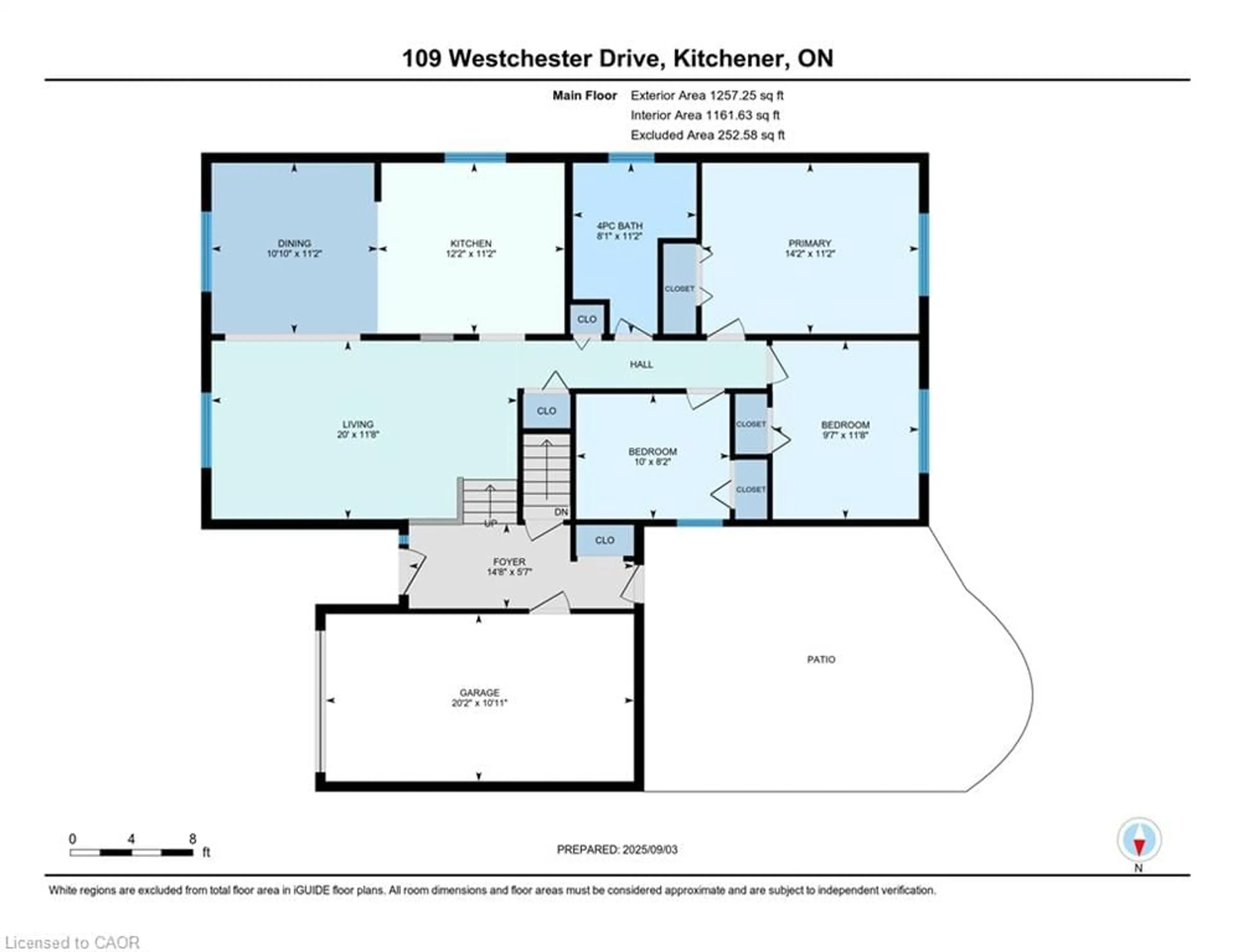 Floor plan for 109 Westchester Dr, Kitchener Ontario N2B 3L6