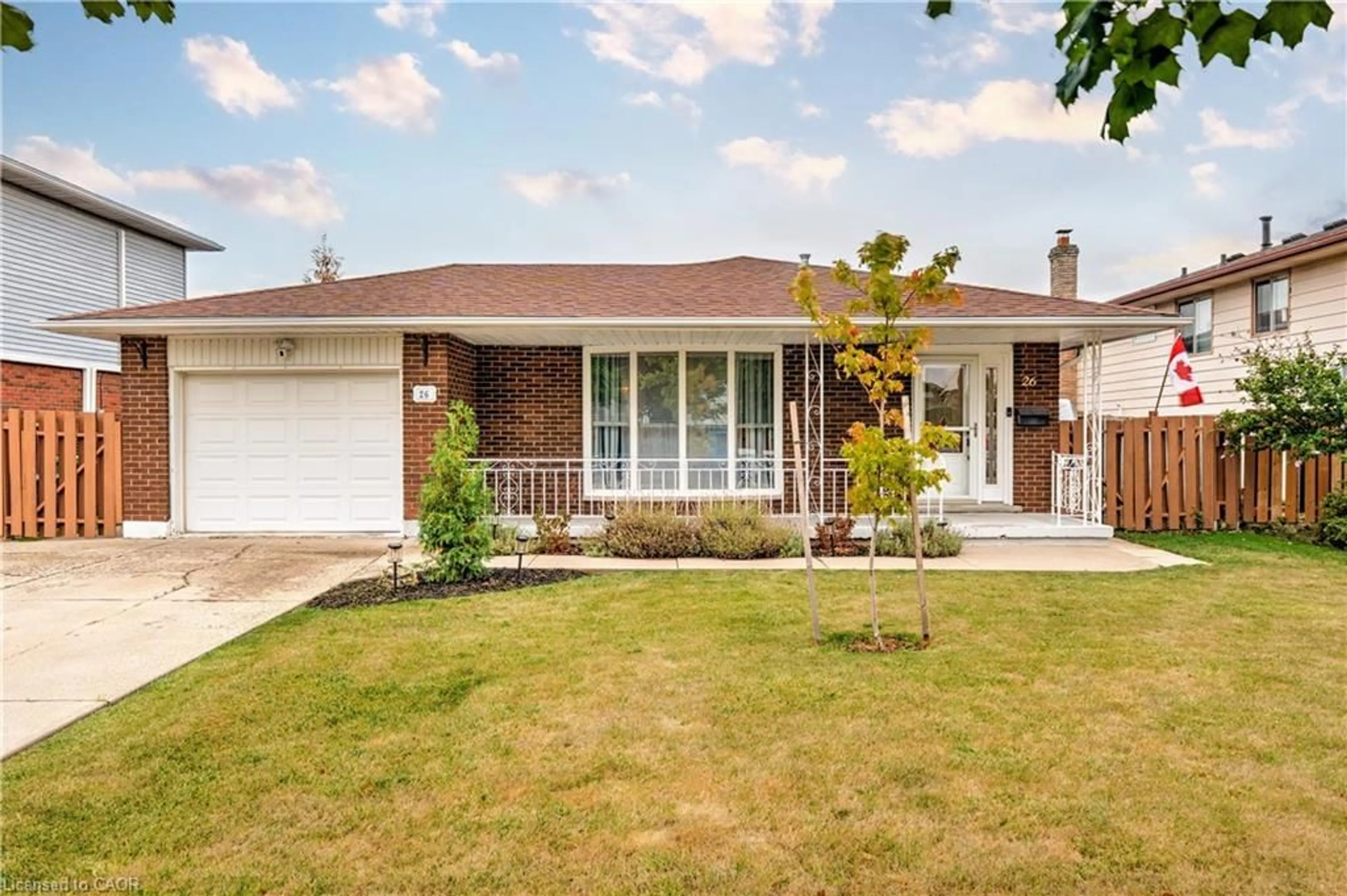 Home with brick exterior material, street for 26 Madoc St, Stoney Creek Ontario L8E 3S7