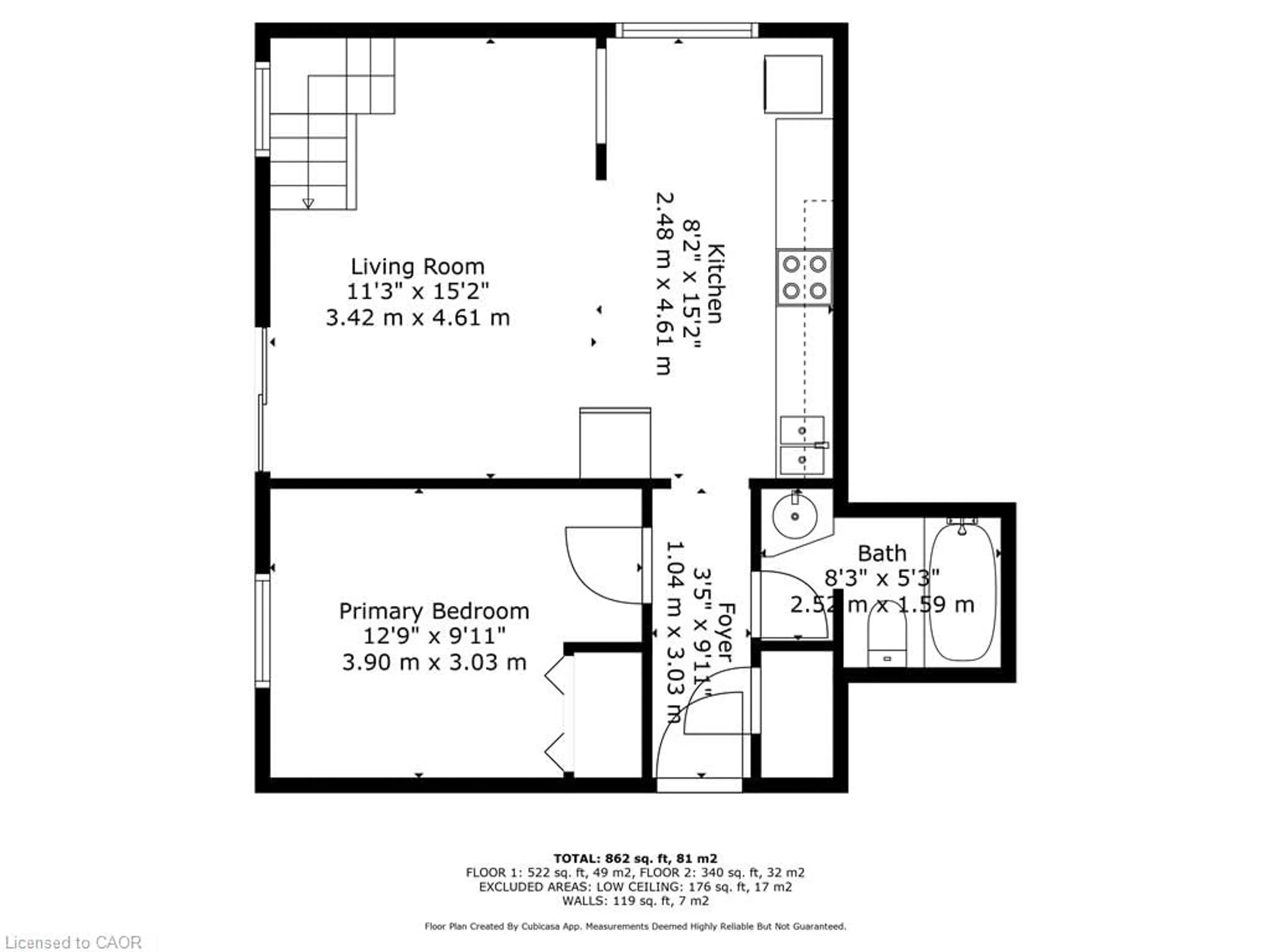Floor plan for 48 Sovereen St, Delhi Ontario N4B 1L5