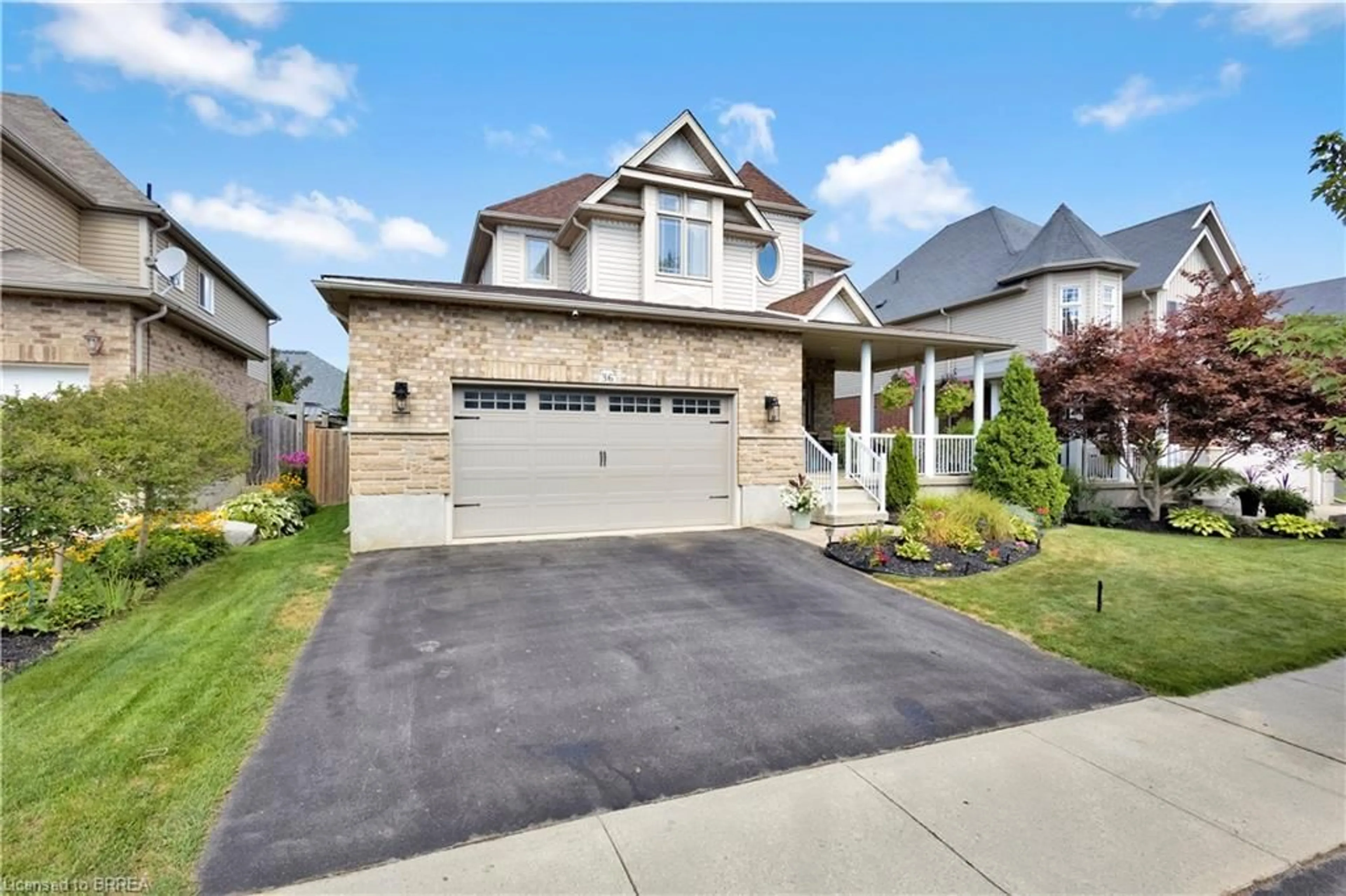 Home with brick exterior material, street for 36 Mcqueen Dr, Paris Ontario N3L 0A5