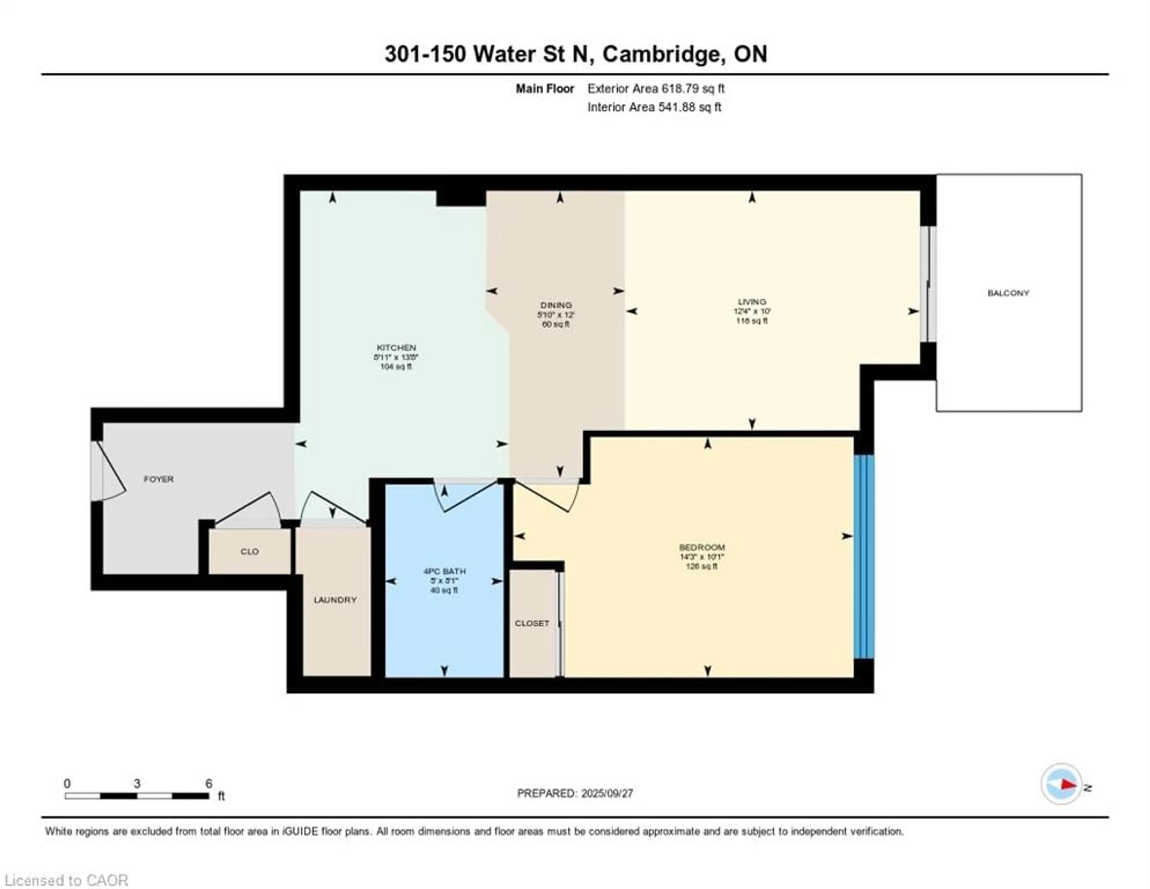 Floor plan for 150 Water St #301, Cambridge Ontario N1R 0B5