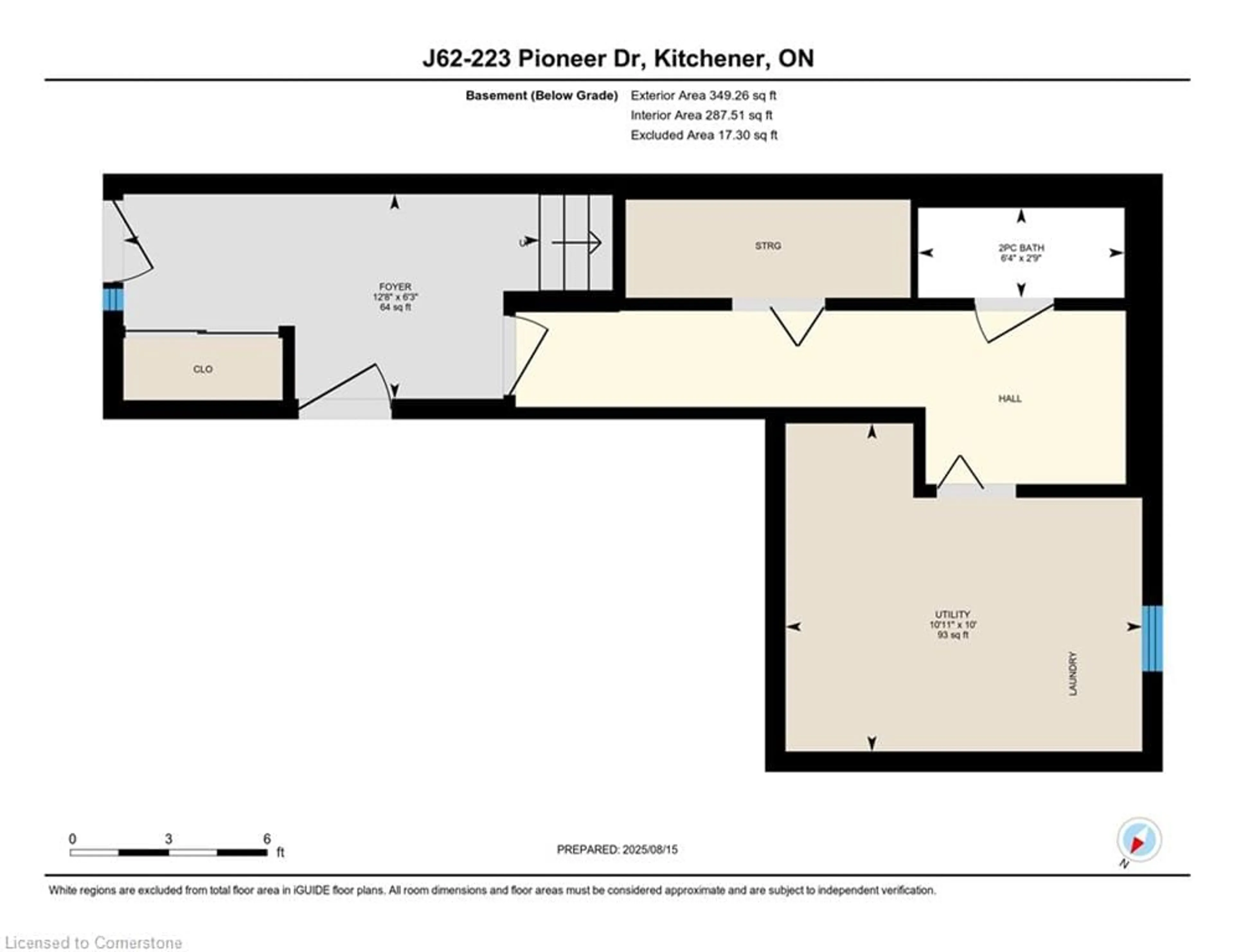 Floor plan for 223 Pioneer Dr #J62, Kitchener Ontario N2P 1L9