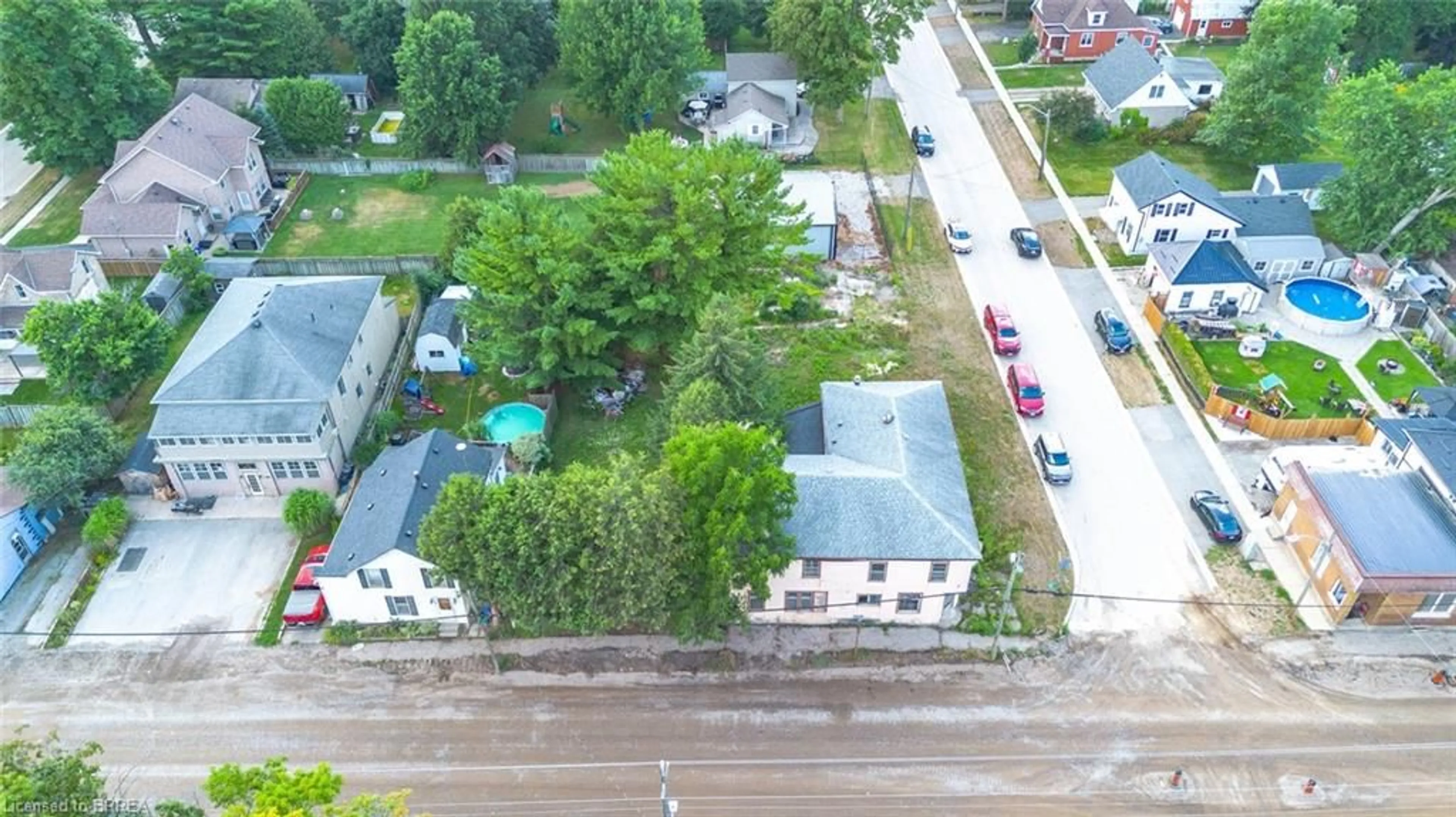 A pic from outside/outdoor area/front of a property/back of a property/a pic from drone, street for 3 Main St, Princeton Ontario N0J 1V0
