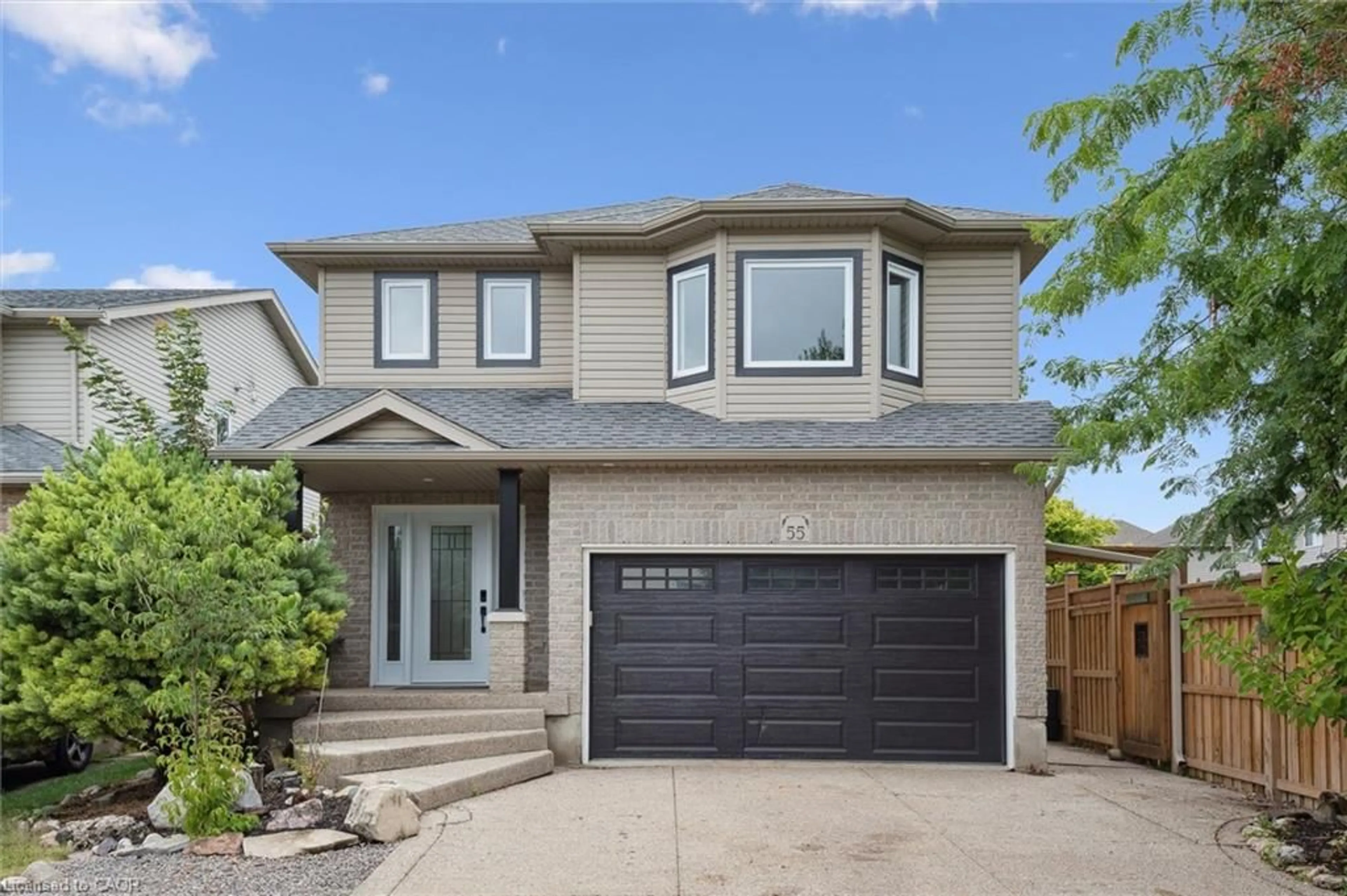 Home with vinyl exterior material, street for 55 Stiefelmeyer Cres, Baden Ontario N3A 2L2