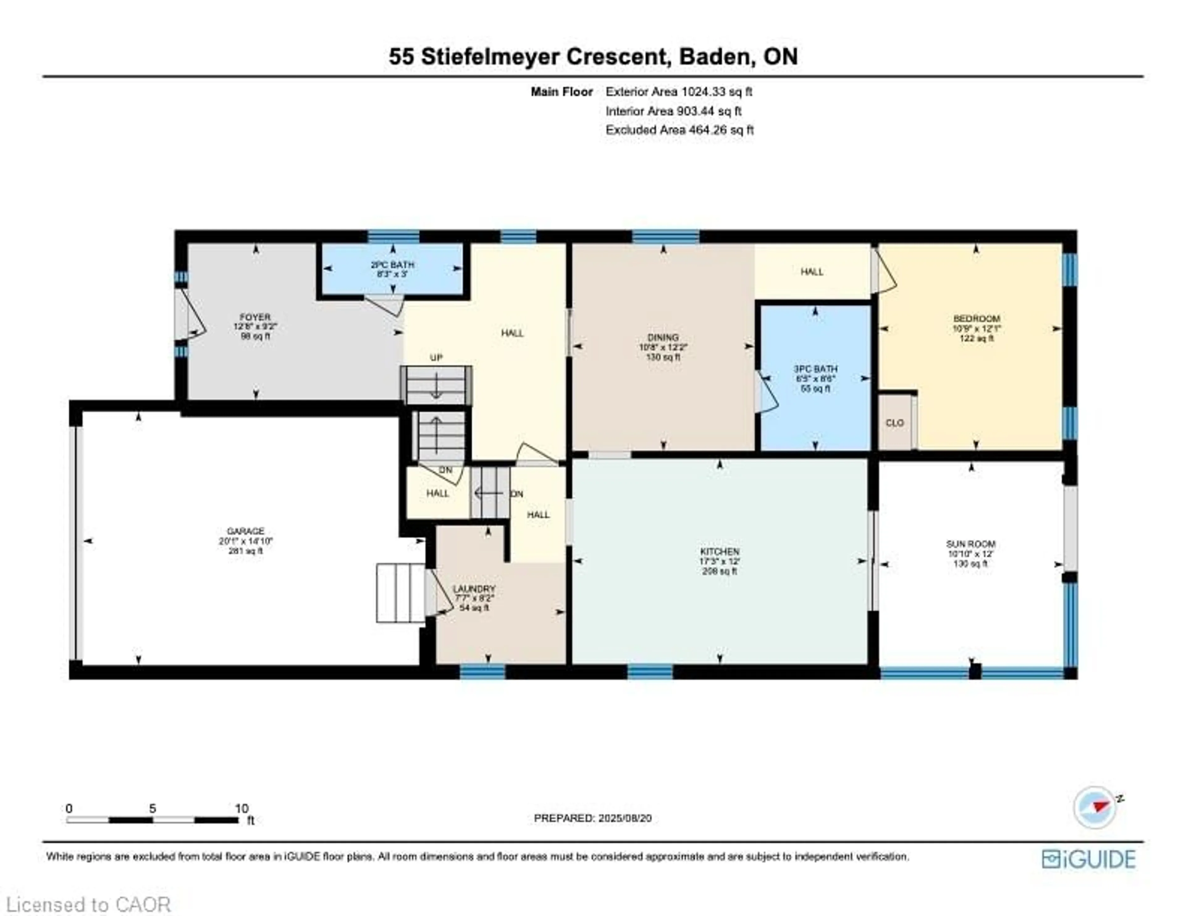 Floor plan for 55 Stiefelmeyer Cres, Baden Ontario N3A 2L2
