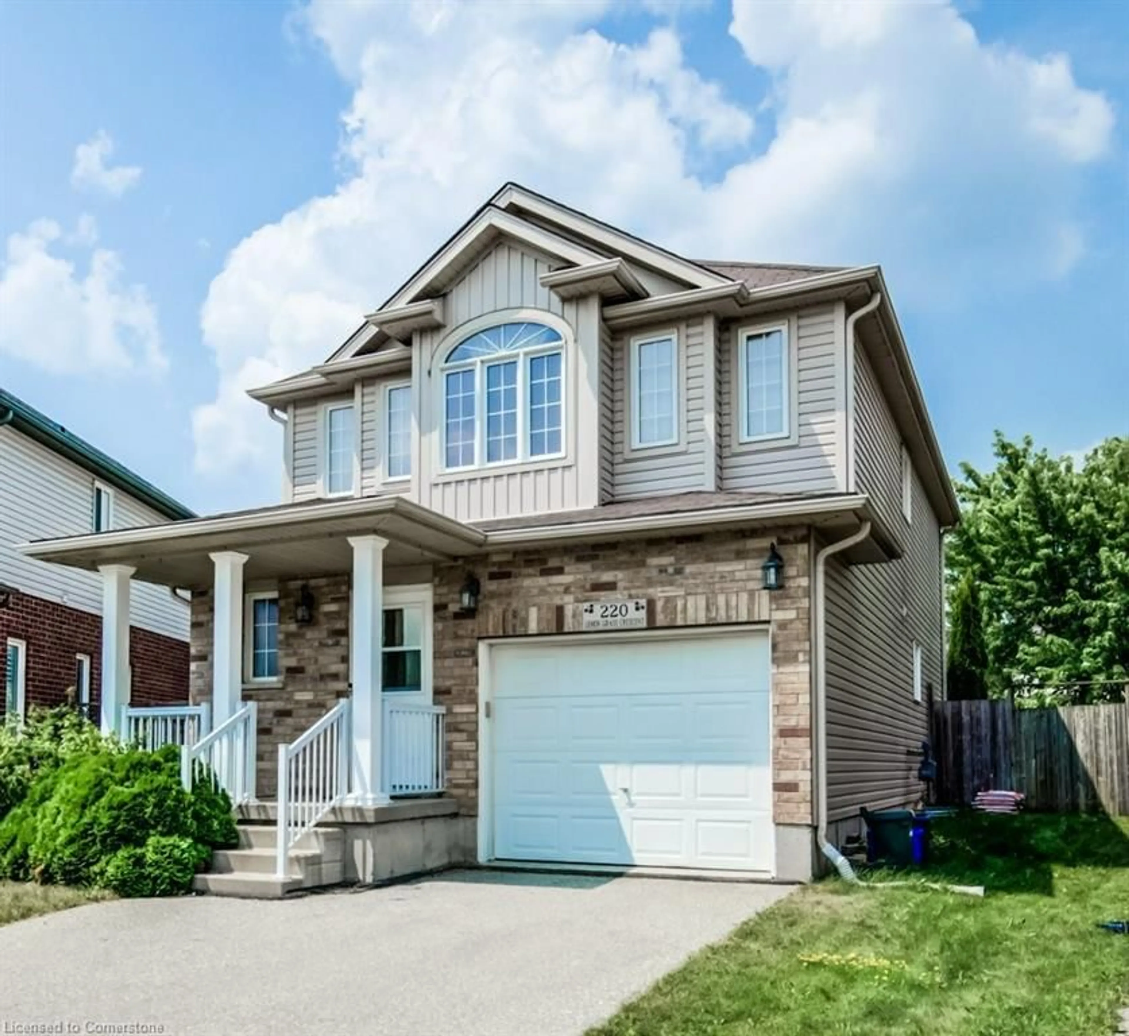 Home with brick exterior material, street for 220 Lemon Grass Cres, Kitchener Ontario N2N 3R7