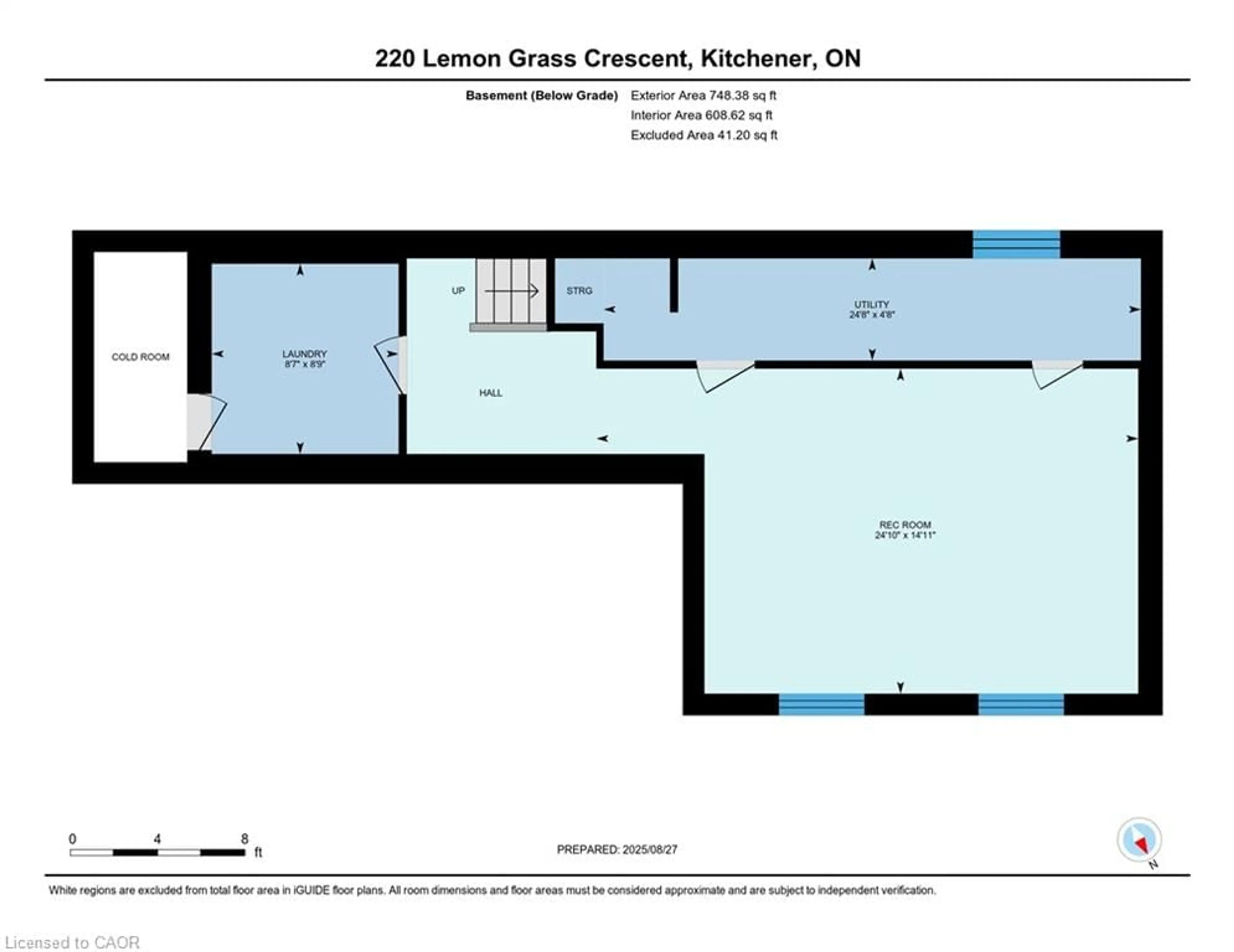 Floor plan for 220 Lemon Grass Cres, Kitchener Ontario N2N 3R7
