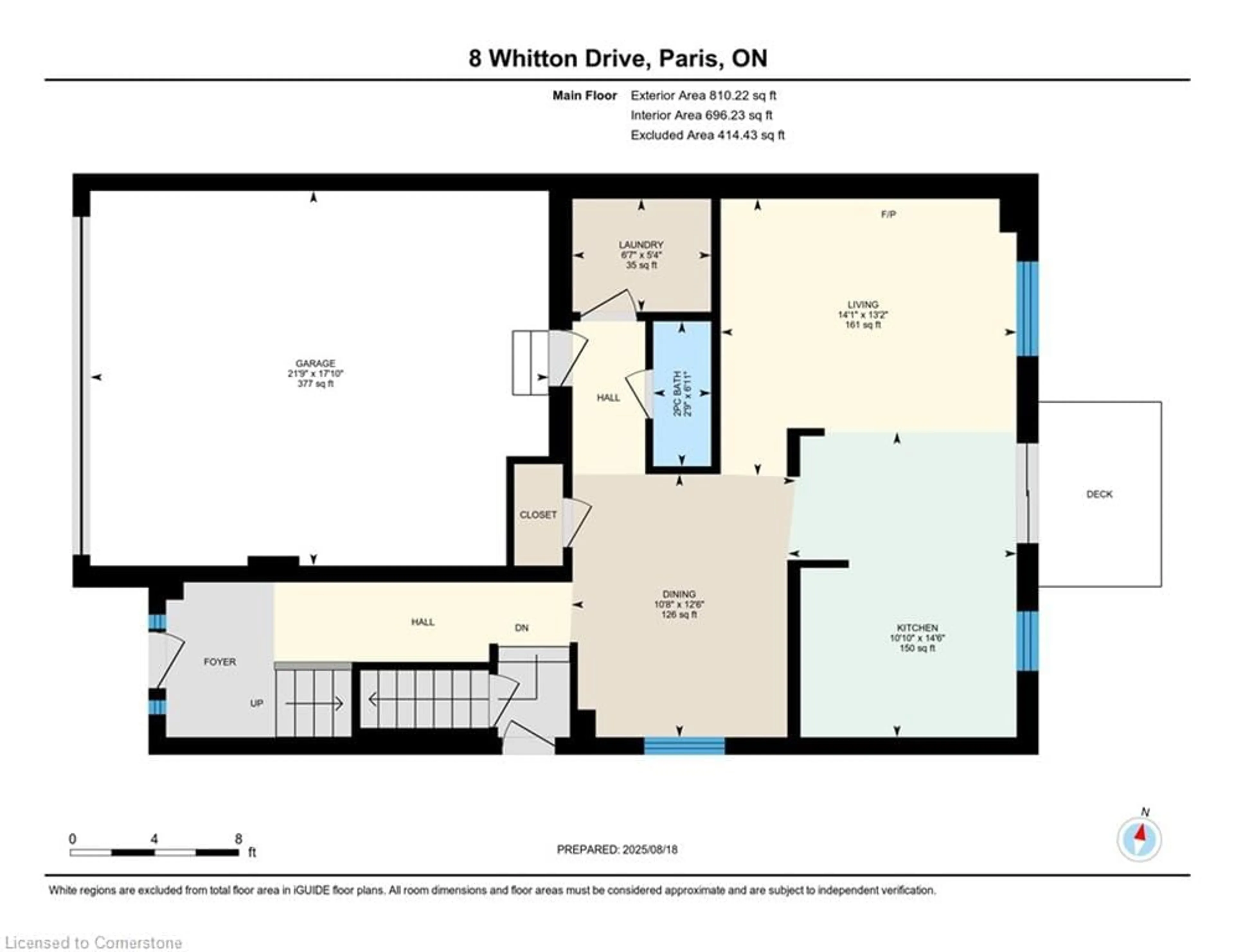 Floor plan for 8 Whitton Drive, Paris Ontario N3L 0L1