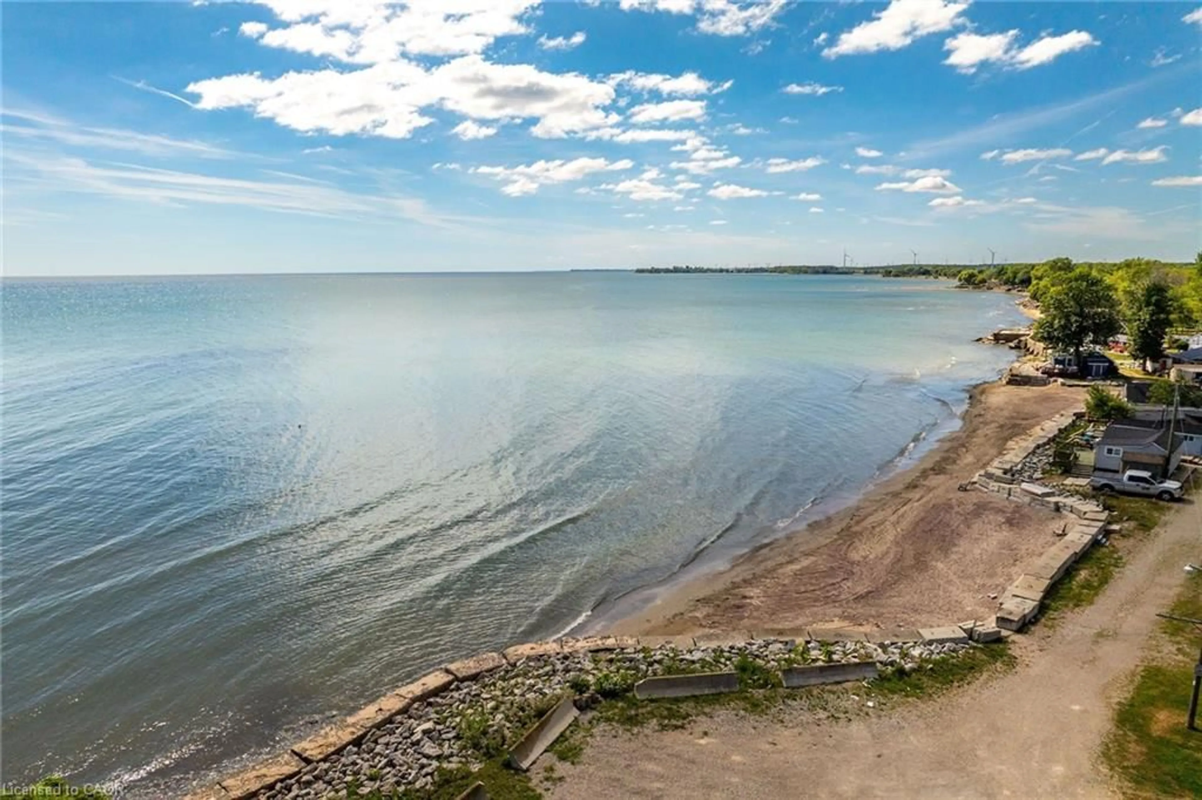 A pic from outside/outdoor area/front of a property/back of a property/a pic from drone, water/lake/river/ocean view for 6 Pike Lane, Featherstone Point Ontario N0A 1P0