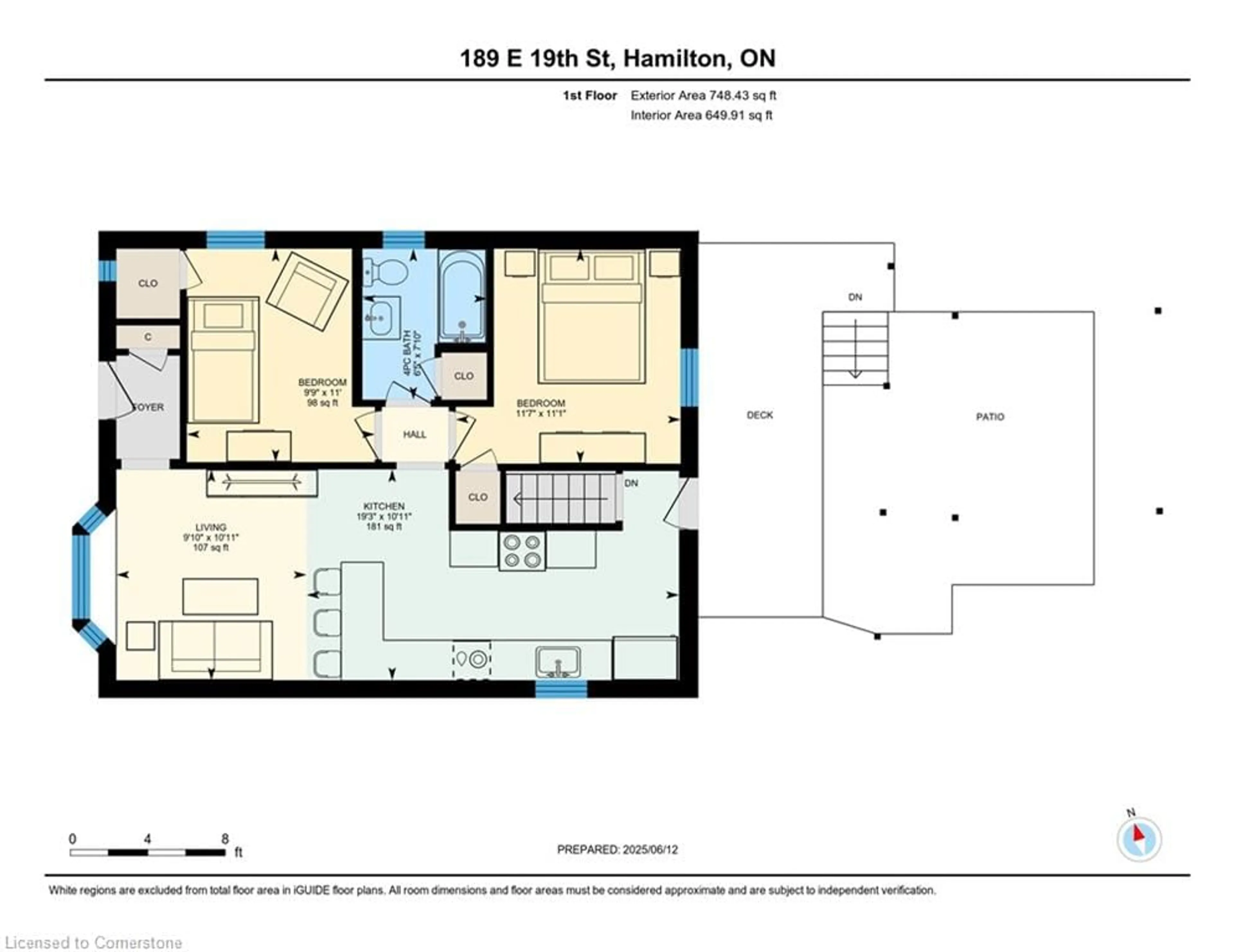 Floor plan for 189 East 19th St, Hamilton Ontario L9A 4S4