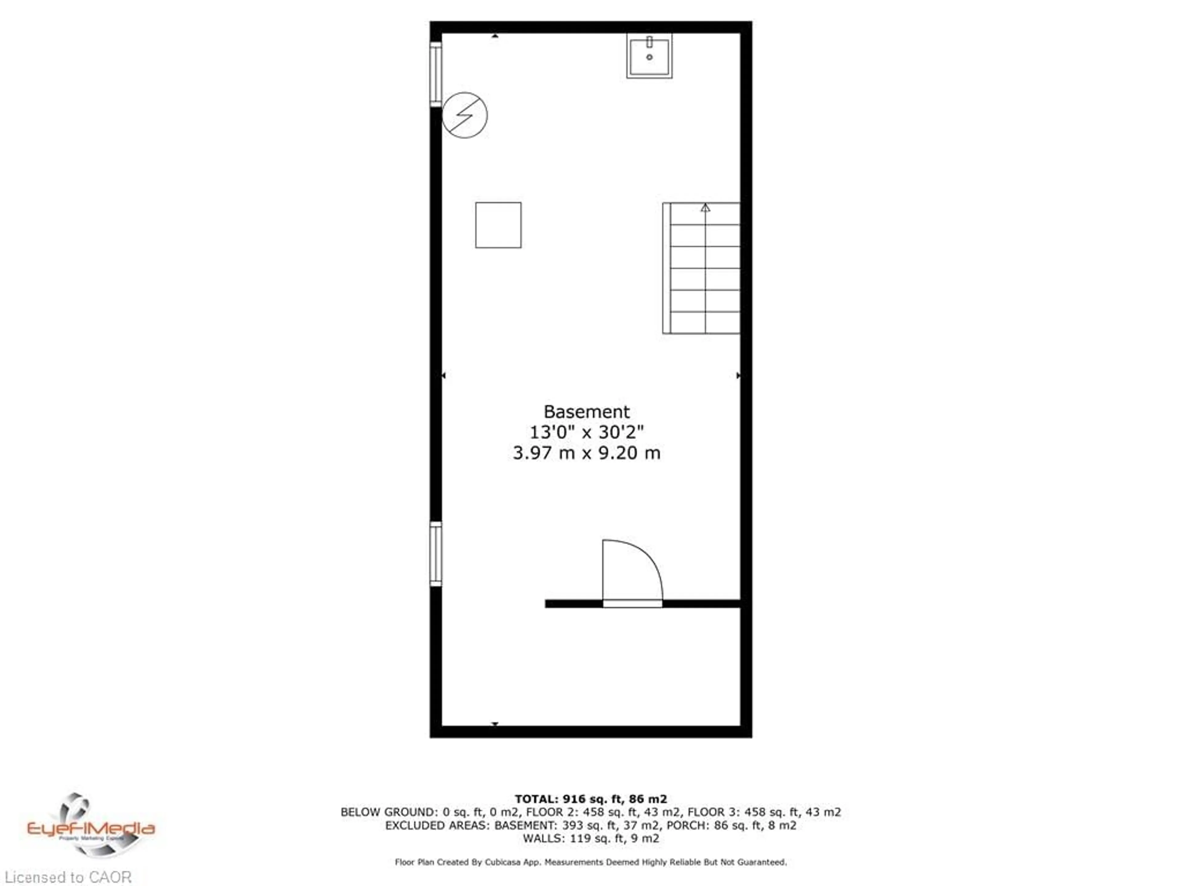 Floor plan for 83 Shade St, Cambridge Ontario N1R 4J7