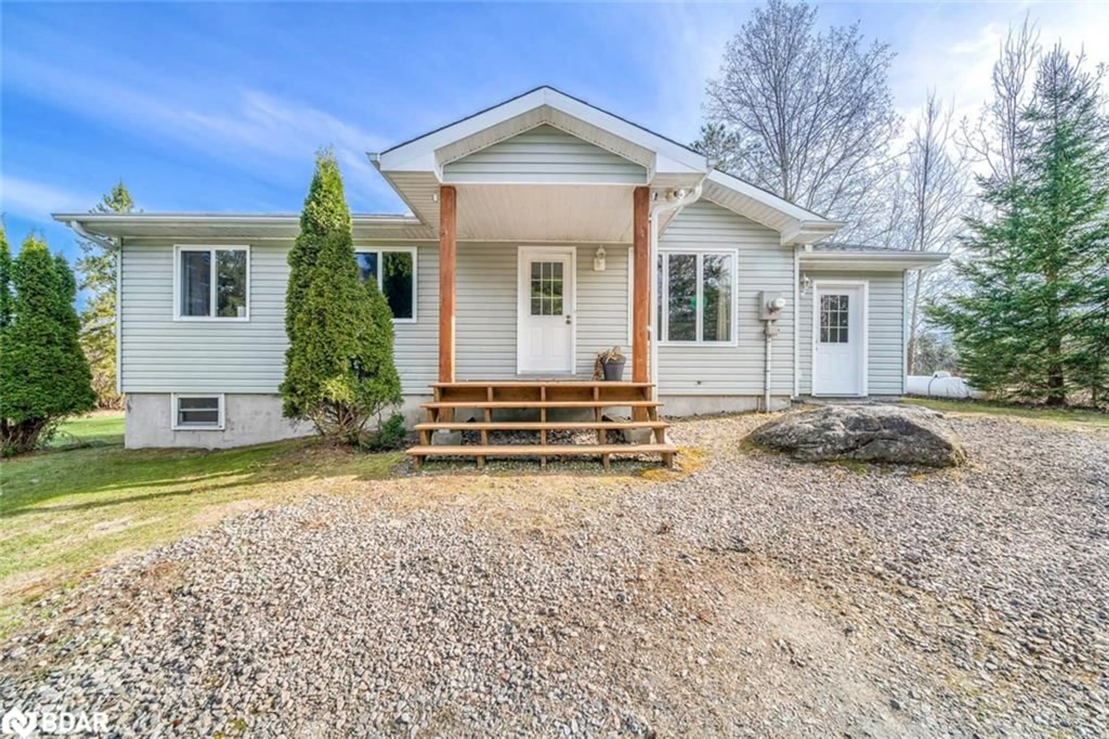 Home with vinyl exterior material, street for 115 Mccans Rd, Seguin Ontario P0C 1J0