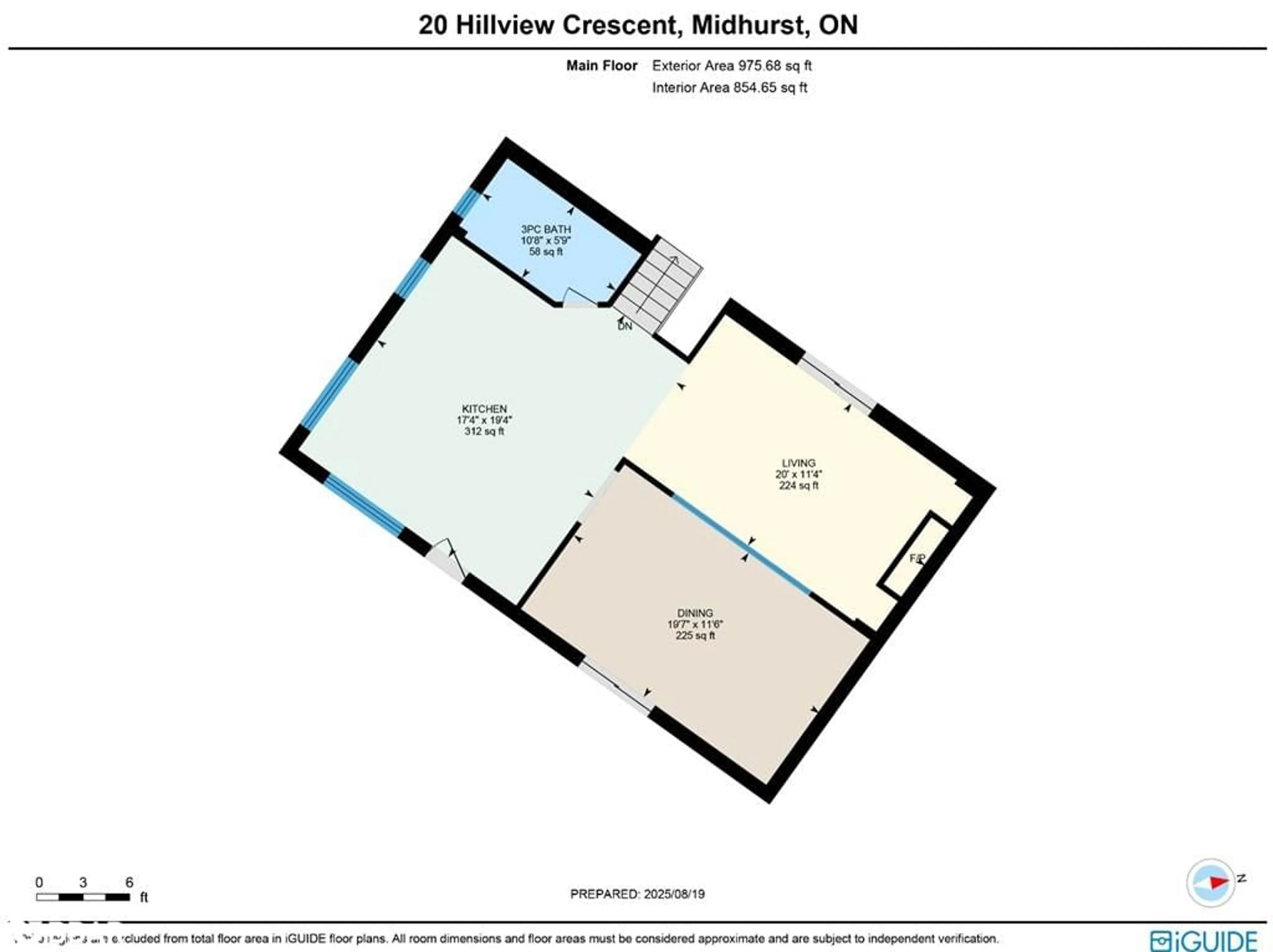 Floor plan for 20 Hillview Cres, Midhurst Ontario L9X 1N4